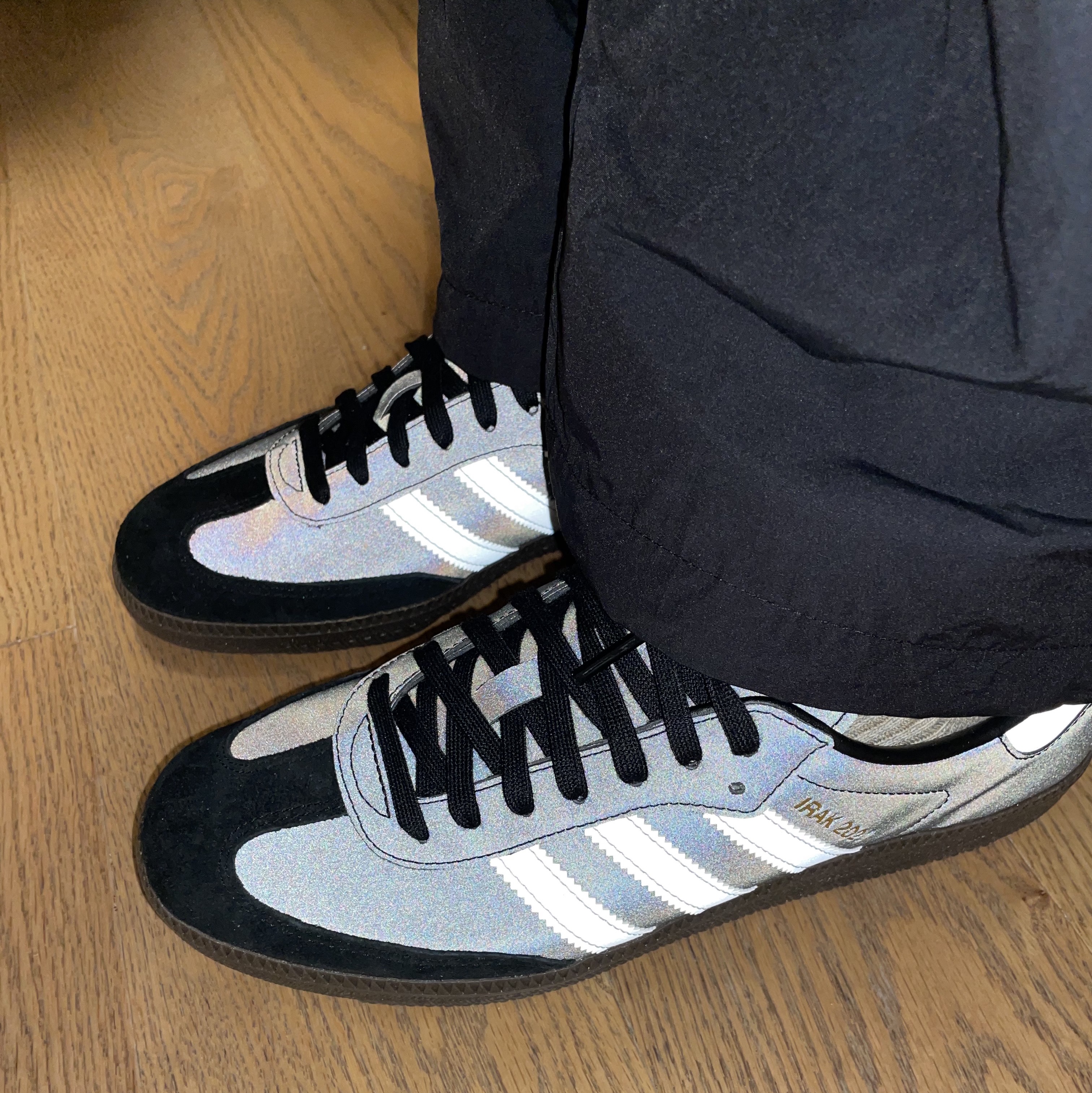 Adidas x Irak Samba Core Black 착용 스타일 - 1
