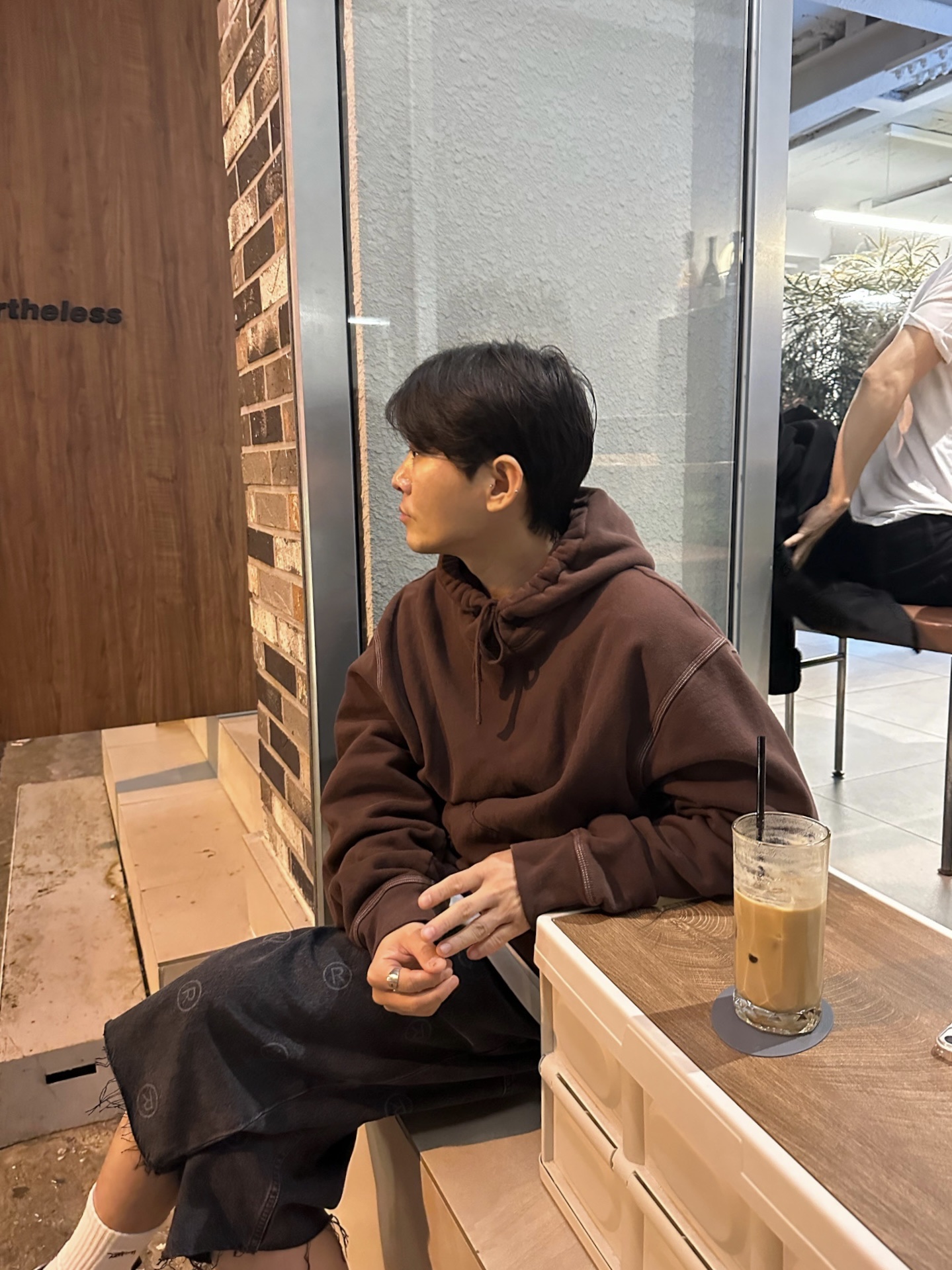 Nike x Comme des Garcons Homme Plus Air Max Sunder SP White Black, Stussy Small Stock Crew Socks White (3 Pack) 착용 스타일 - 5