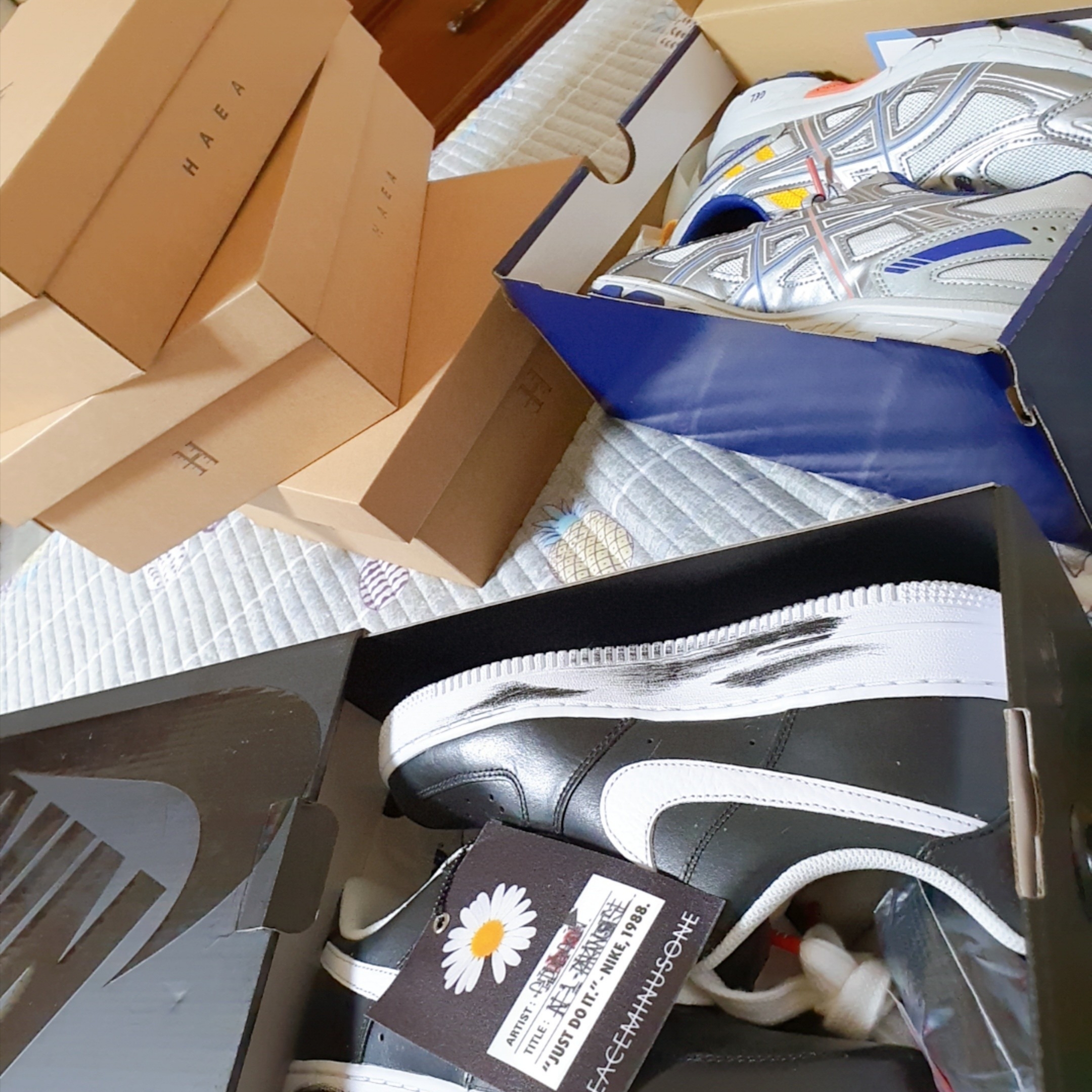 Nike x Peaceminusone Air Force 1 Low Para-Noise, Asics x IAB Studio Gel-Venture 6 착용 스타일 - 2
