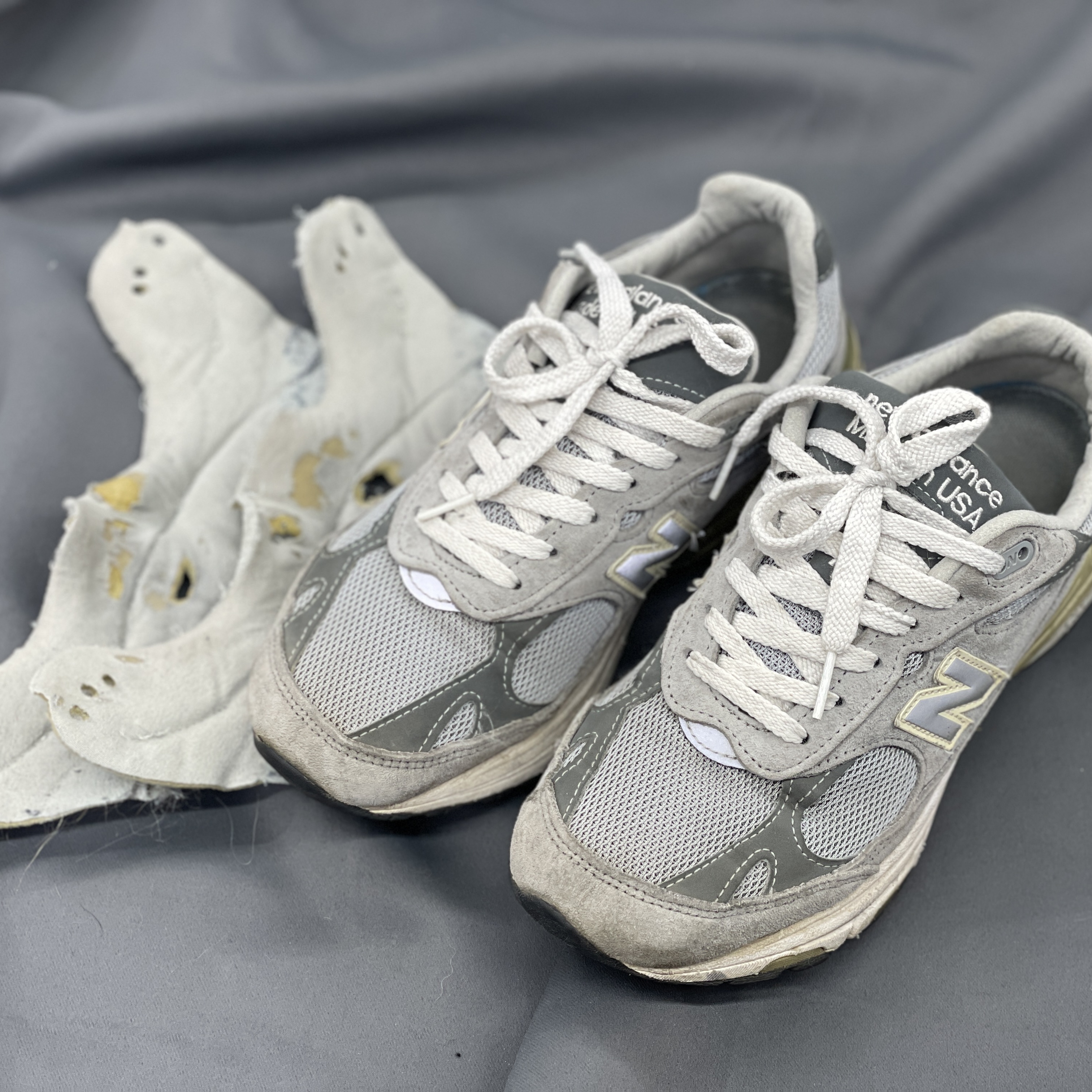 New Balance 993 Made in USA Grey - D Standard 착용 스타일 - 3