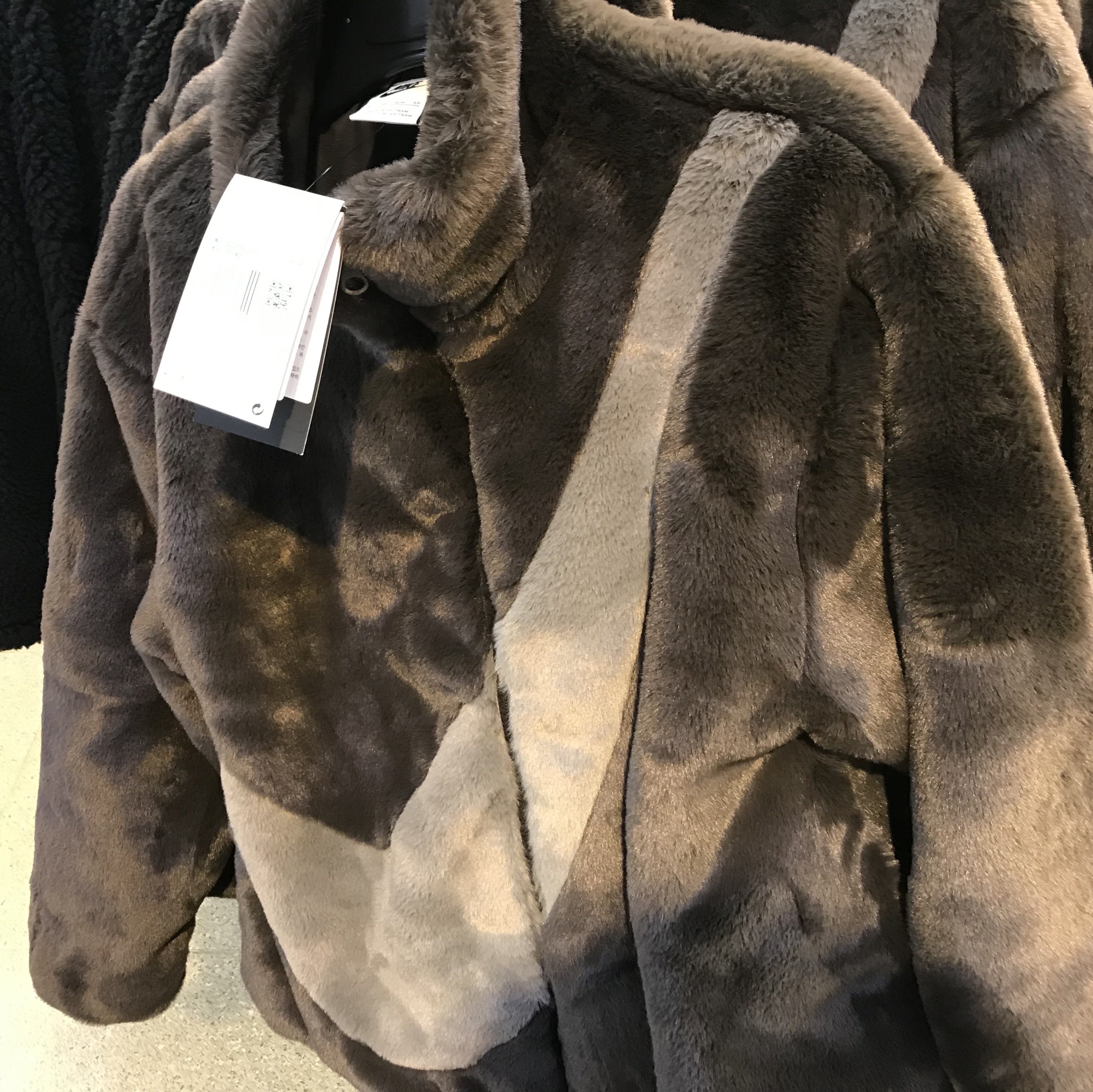 (W) Nike NSW Faux Fur Jacket Velvet Brown - Asia 착용 스타일