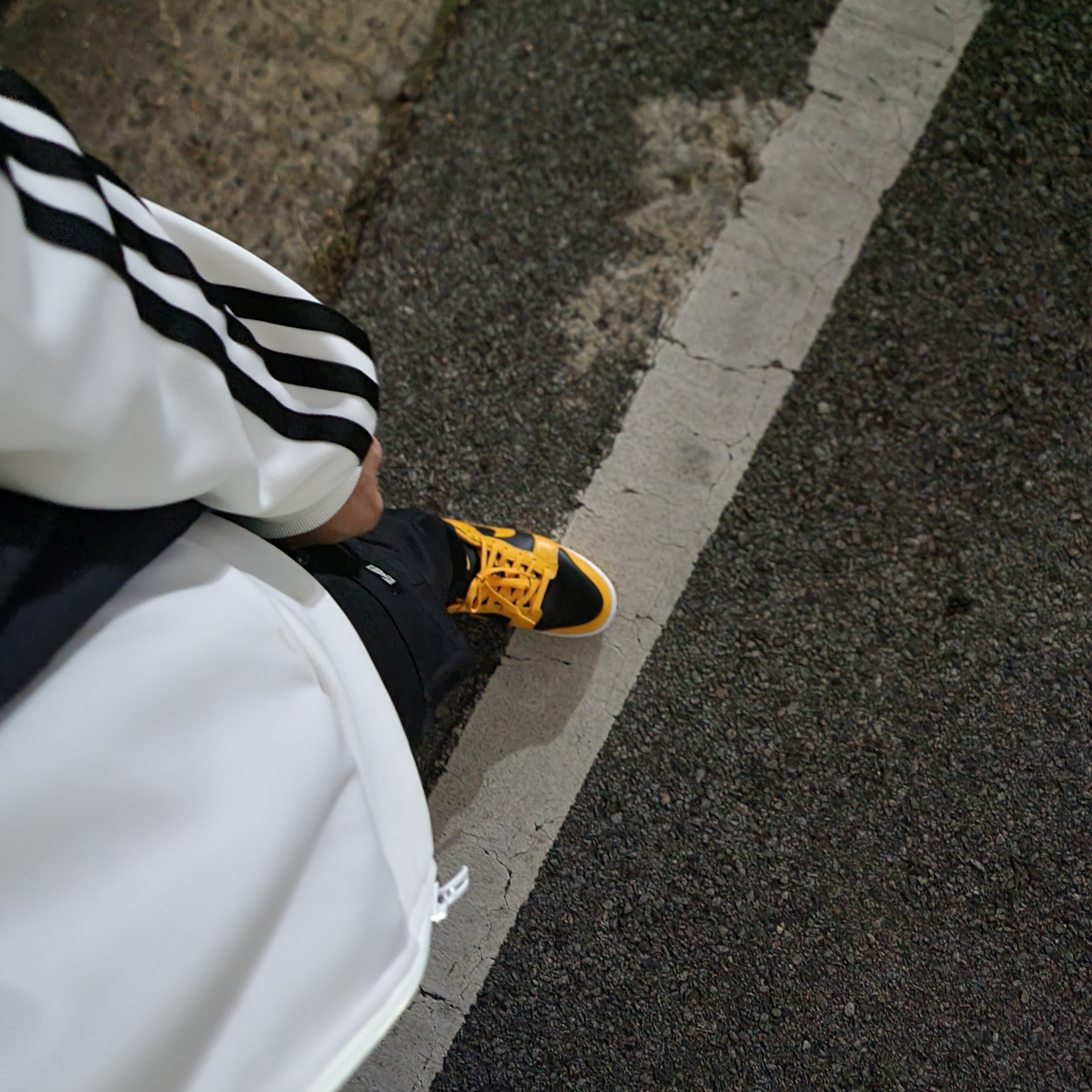 Nike Dunk Low Retro Championship Goldenrod 착용 스타일 - 2