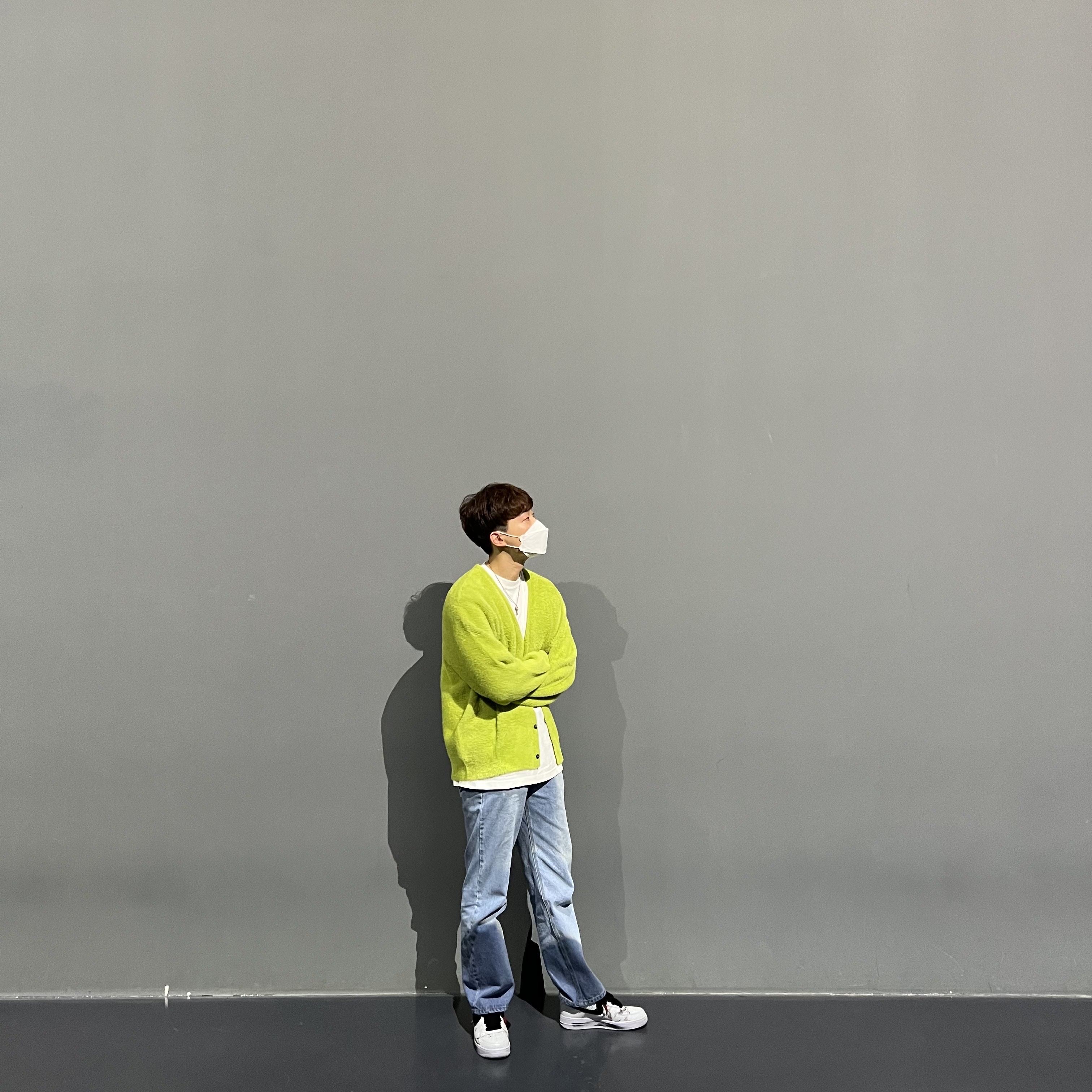 Stussy Shaggy Cardigan Lime, Nike x Peaceminusone Air Force 1 Low Para-Noise 2.0 착용 스타일 - 3