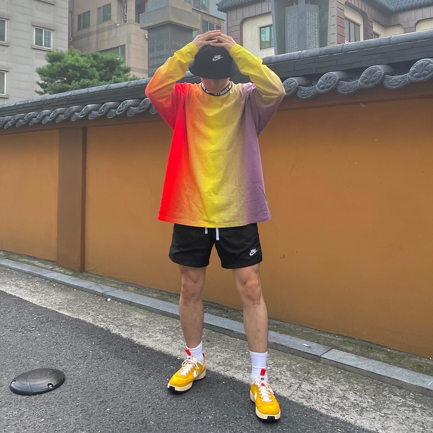 Nike x Stussy NRG FL LS Top Multi Color (DO5309-902), Nike x Tom Sachs General Purpose Shoe Archive 착용 스타일