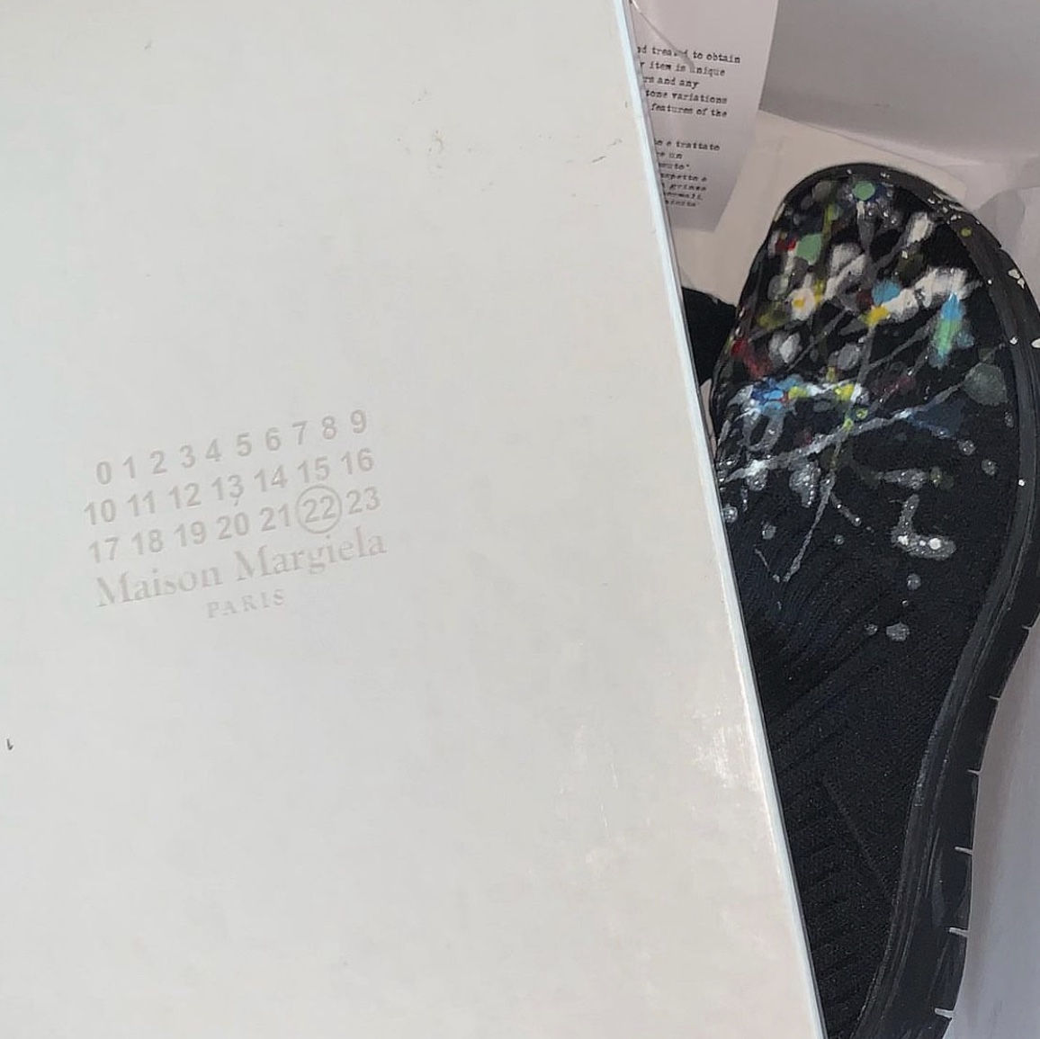 Maison Margiela Sock Runner Black Painter Mix 착용 스타일