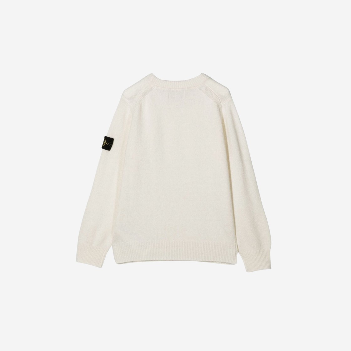 (Kids) Stone Island 502A1 Stocking Stitch Cashmere Wool Crewneck Knit Off White - 22FW 상세 이미지 2