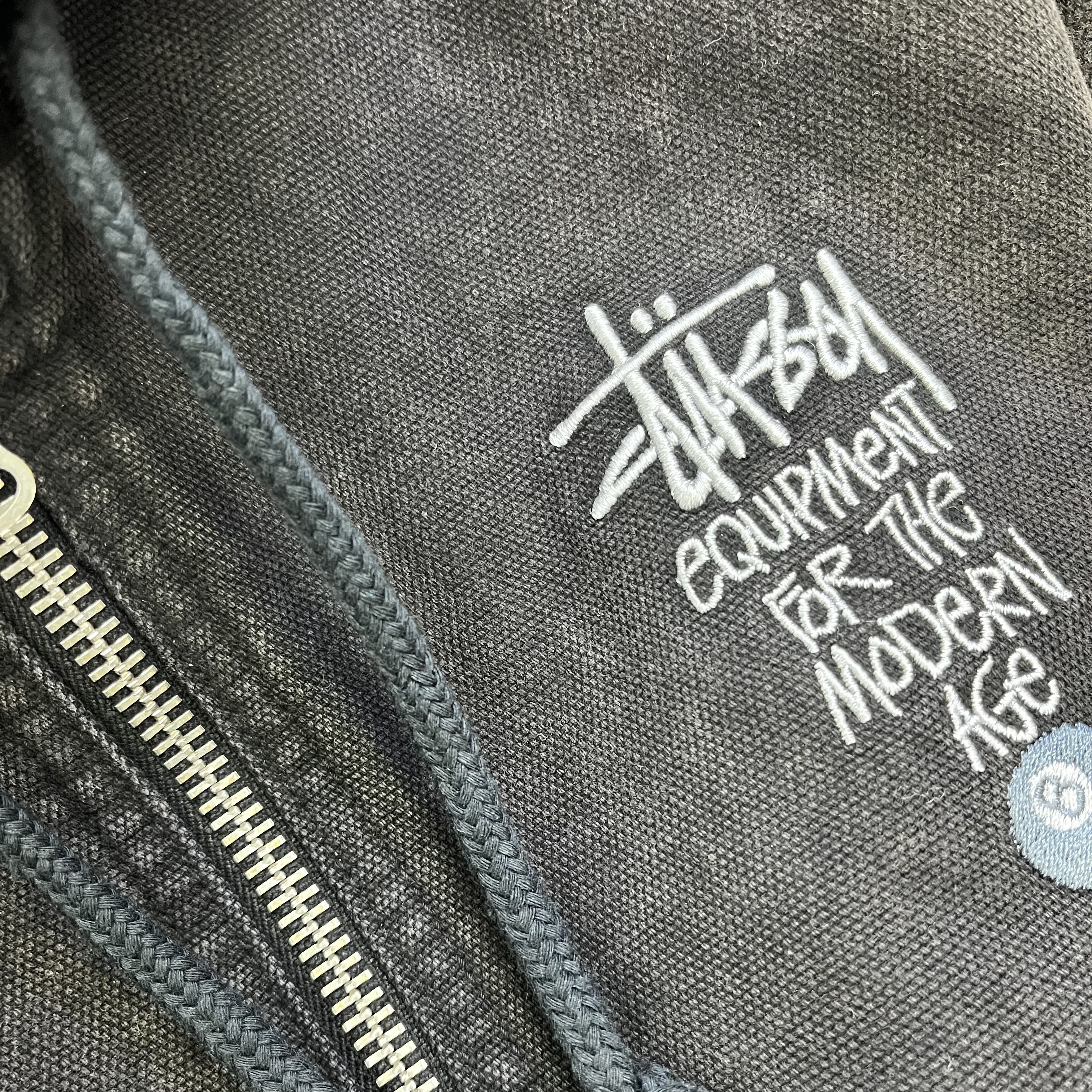 Stussy Canvas Insulated Work Jacket Purple, Stussy Canvas Insulated Work Jacket Black 착용 스타일 - 2