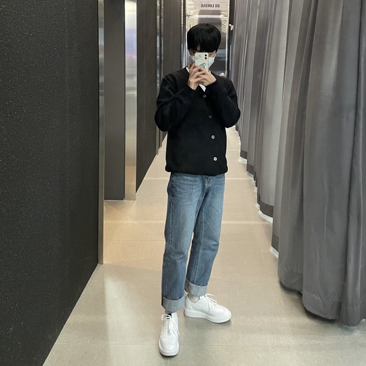 Nike x Peaceminusone Kwondo1 White 착용 스타일