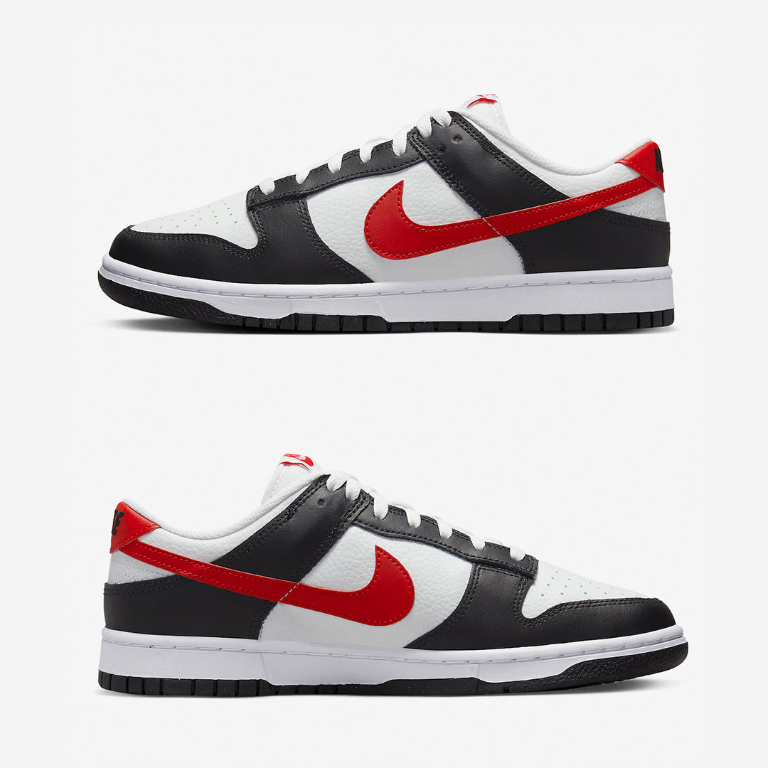 Nike Dunk Low Retro Black University Red 착용 스타일 - 3