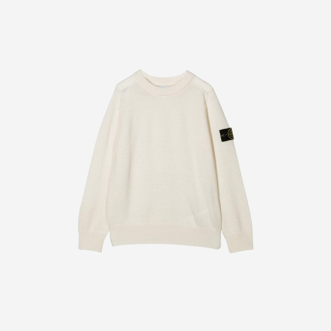 (Kids) Stone Island 502A1 Stocking Stitch Cashmere Wool Crewneck Knit Off White - 22FW 상세 이미지 1