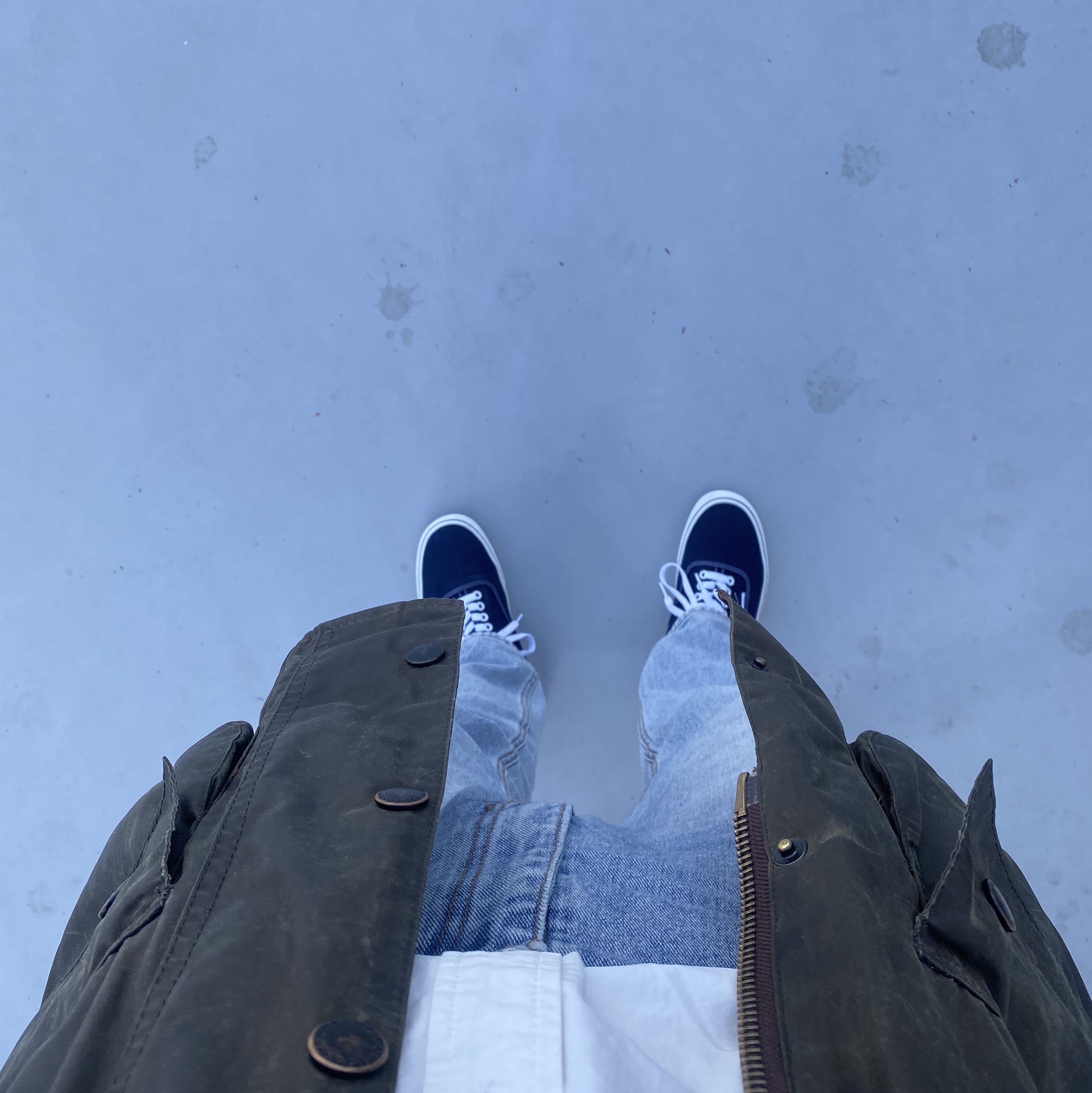 Vans Vault OG Authentic LX Navy 착용 스타일 - 2