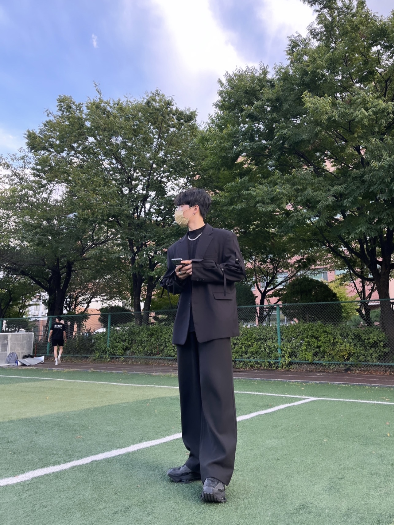 Nike x Matthew M Williams Zoom 004 Triple Black 착용 스타일