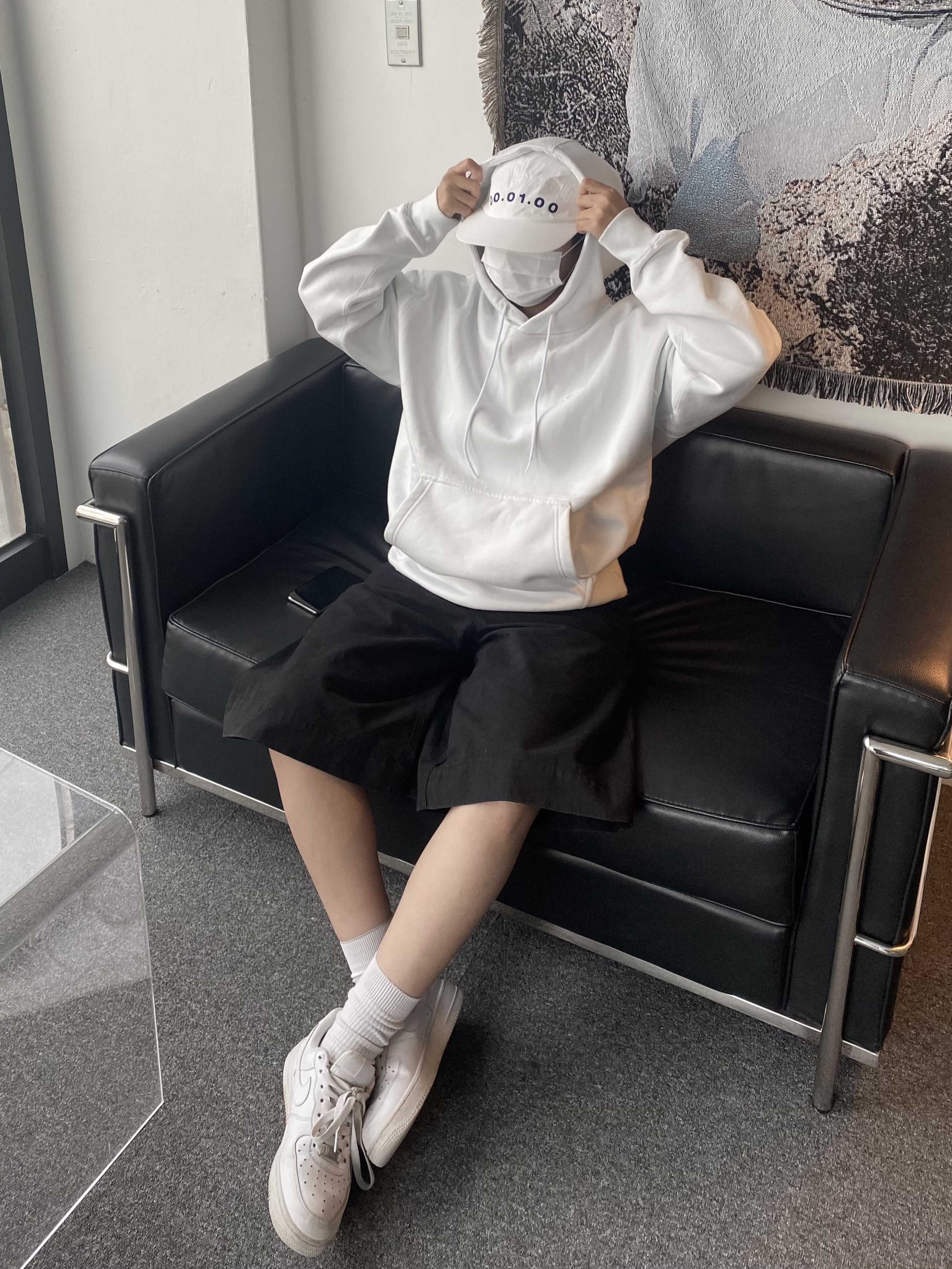 Nike NRG Solo Swoosh Fleece Hoodie Summit White - Asia, Nike Air Force 1 '07 Low White 착용 스타일 - 2