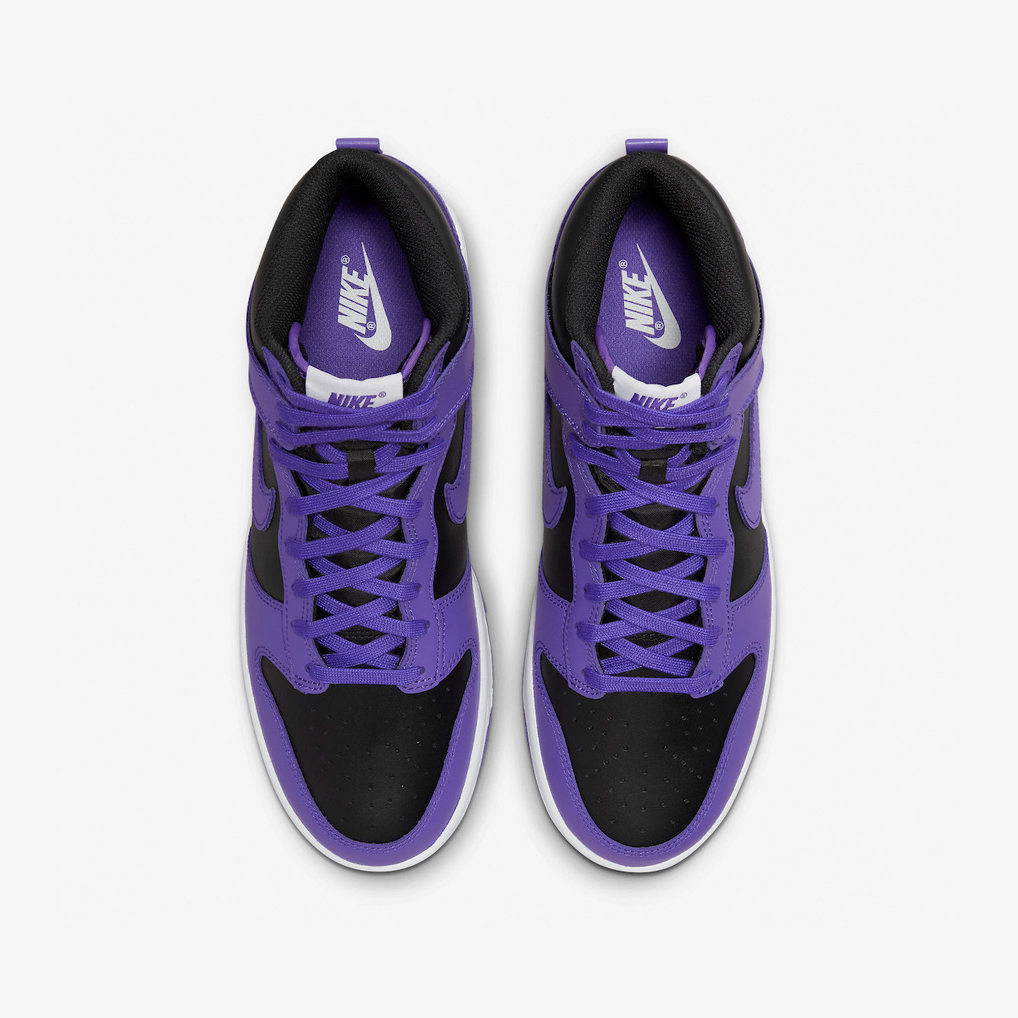 Nike Dunk High Retro Psychic Purple and Black 착용 스타일 - 4