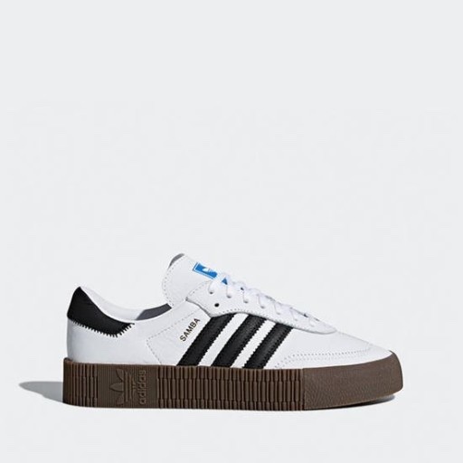 (W) Adidas Sambarose White Black Gum, Adidas Samba OG Black White Gum 착용 스타일 - 1