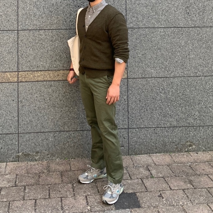 (W) New Balance 991 Made in UK 20th Anniversary Grey Green 착용 스타일