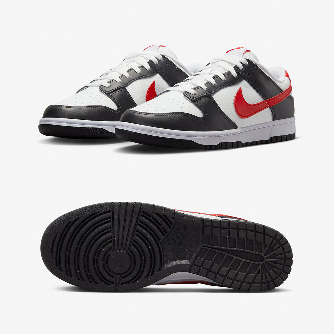 Nike Dunk Low Retro Black University Red 착용 스타일 - 2