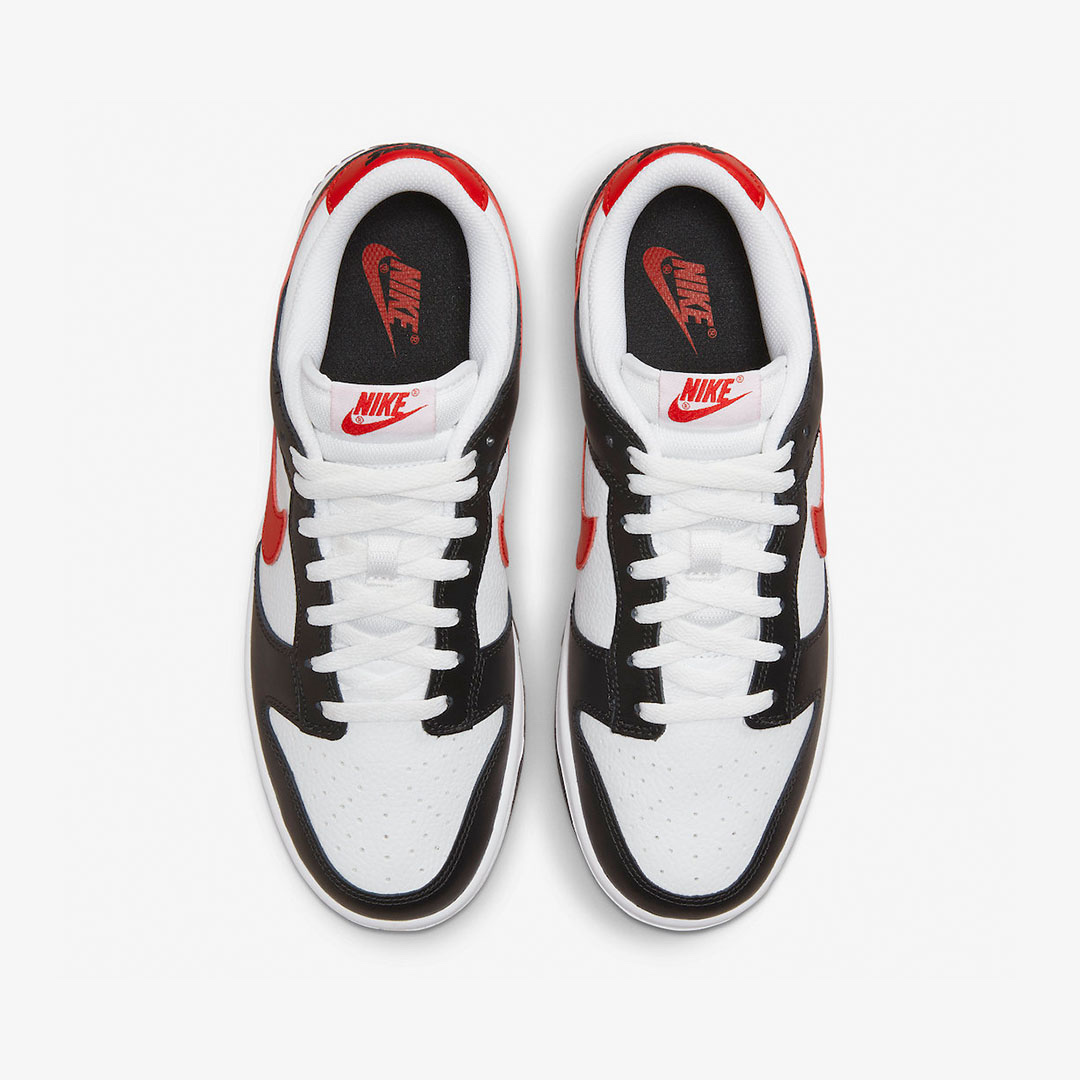 Nike Dunk Low Retro Black University Red 착용 스타일 - 4