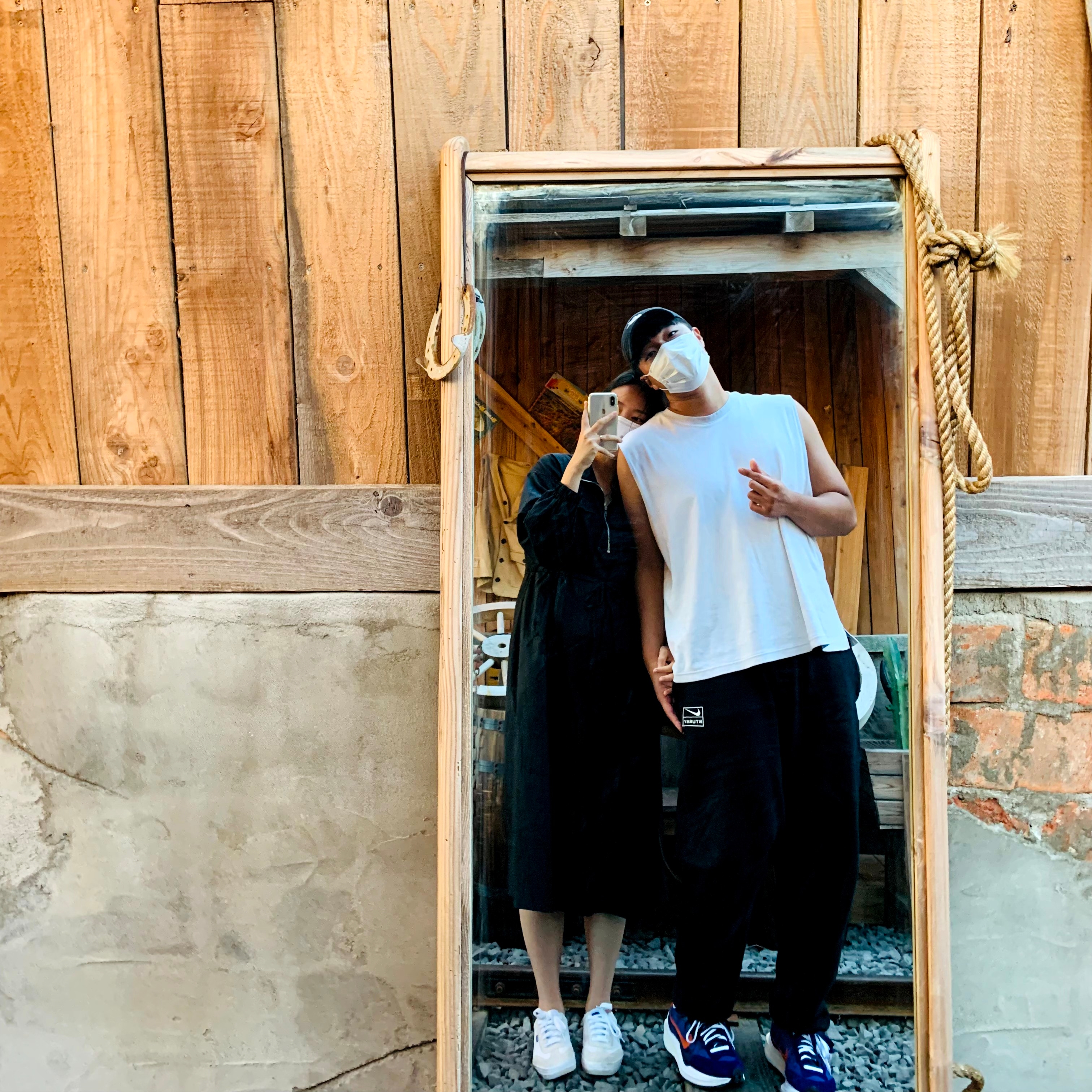 Nike x Sacai VaporWaffle Dark Iris, Nike x Stussy NRG RA Washed Fleece Pants Black (DN4030-010) 착용 스타일