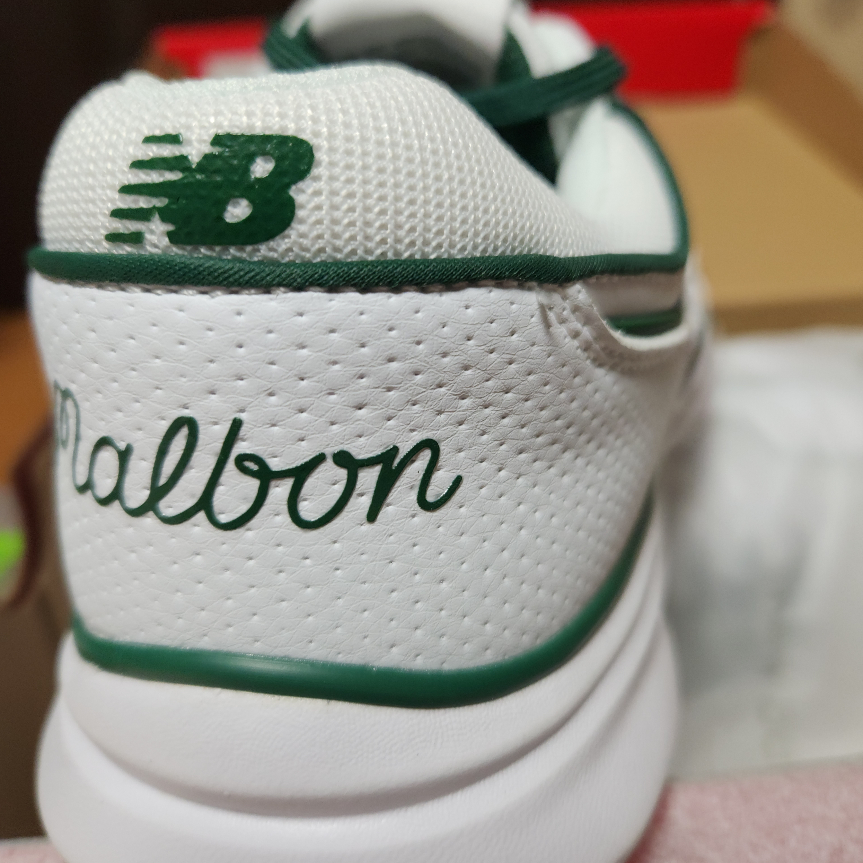 New Balance x Malbon 997 Golf White Green 착용 스타일