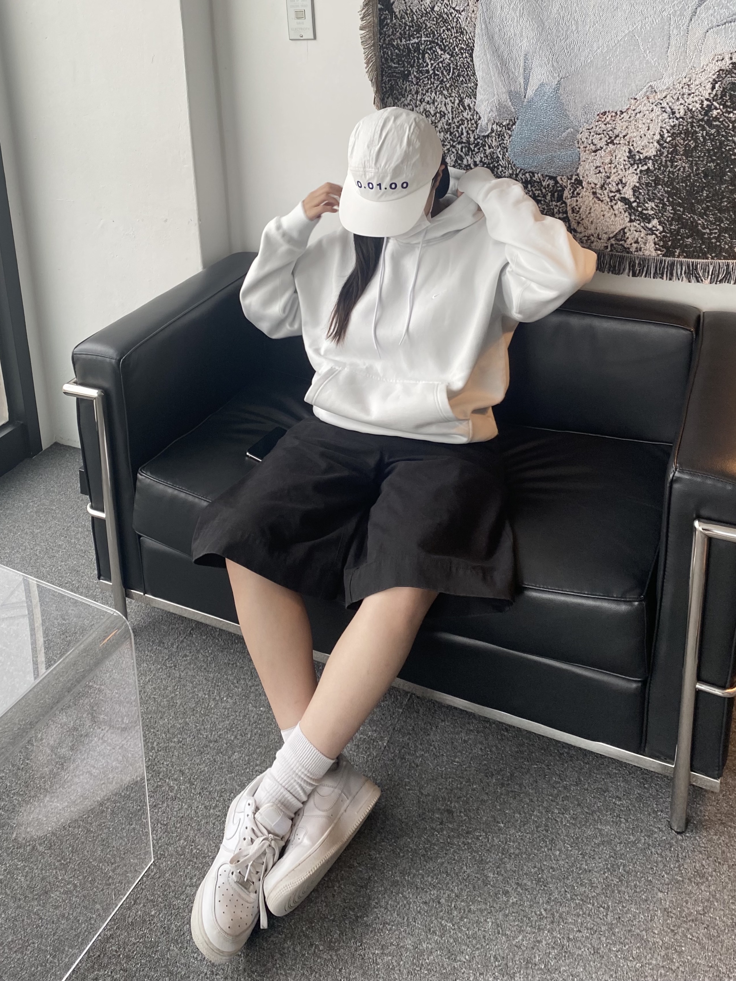 Nike NRG Solo Swoosh Fleece Hoodie Summit White - Asia, Nike Air Force 1 '07 Low White 착용 스타일 - 1