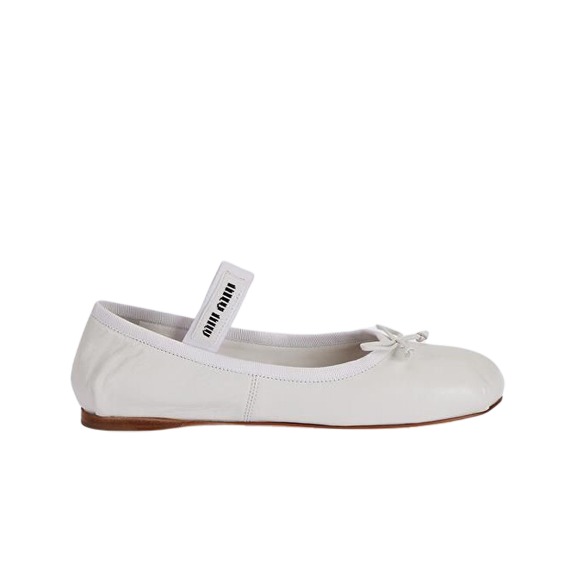 5F794D-79N-F0009 (W) Miu Miu Leather Ballerinas White