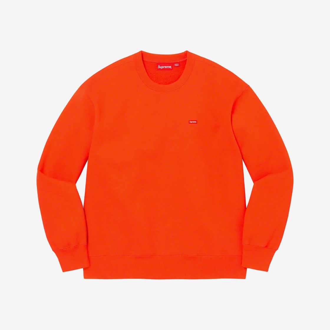 Supreme Small Box Crewneck Bright Orange - 22FW 상세 이미지 1