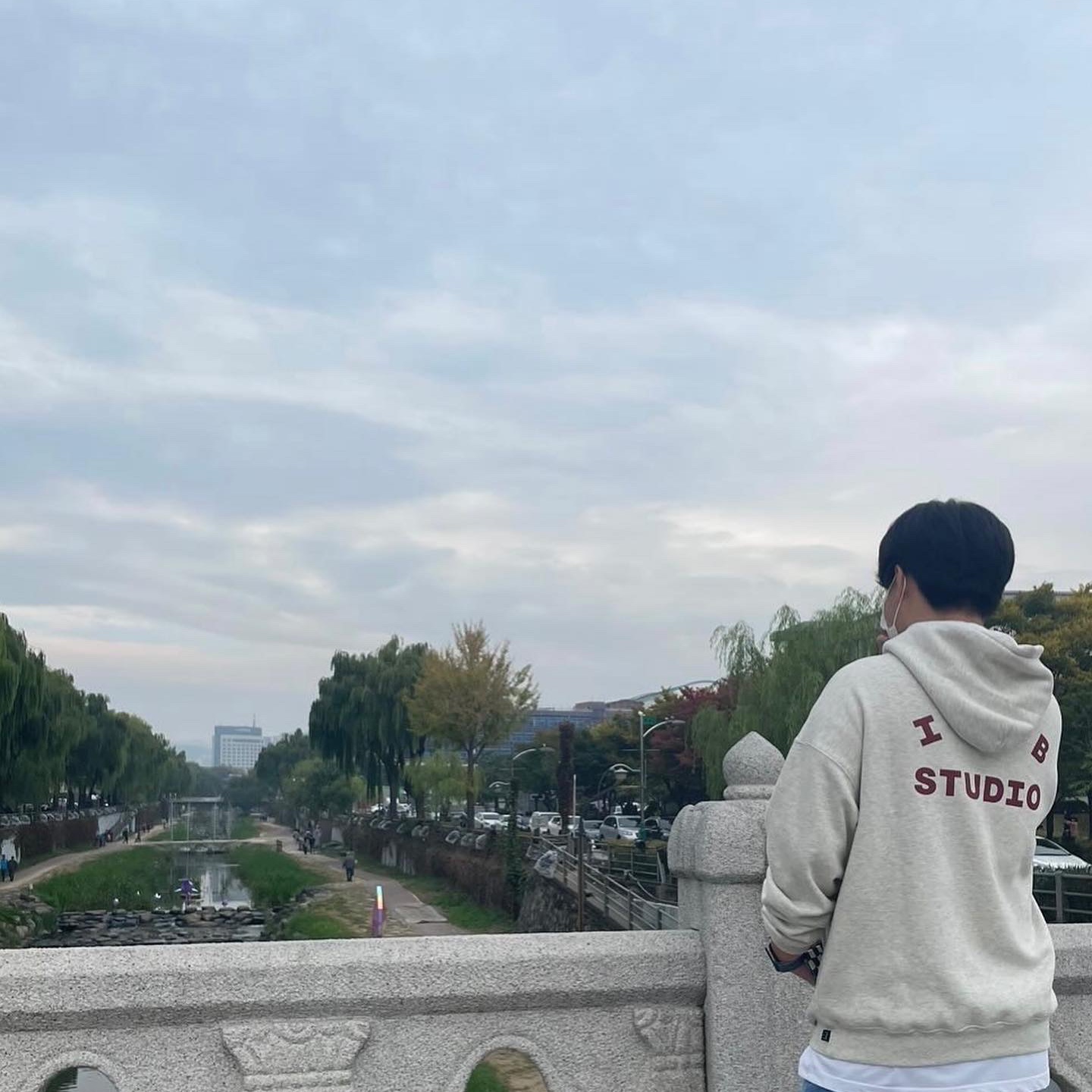 IAB Studio Hoodie Oatmeal Burgundy, Jordan 1 Retro Low OG Black and Dark Powder Blue 착용 스타일