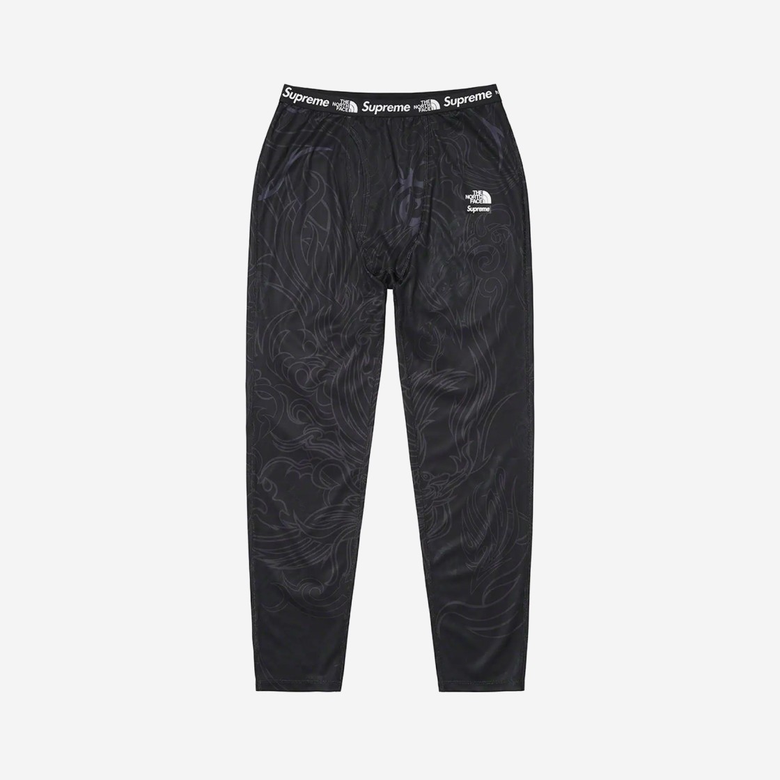 Supreme x The North Face Base Layer Pants Black Dragon - 22FW 상세 이미지 1