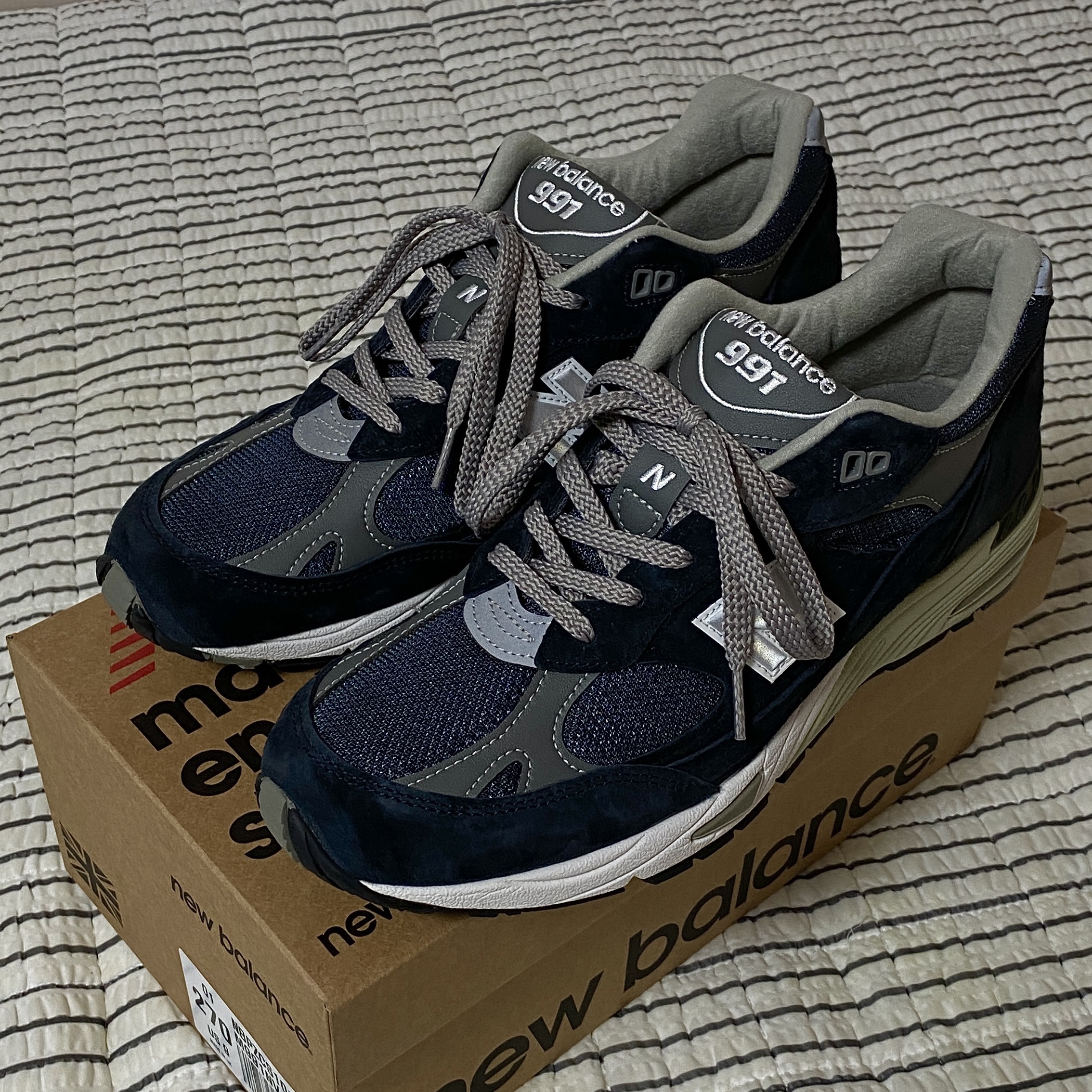 New Balance 991 Made in UK Navy 착용 스타일