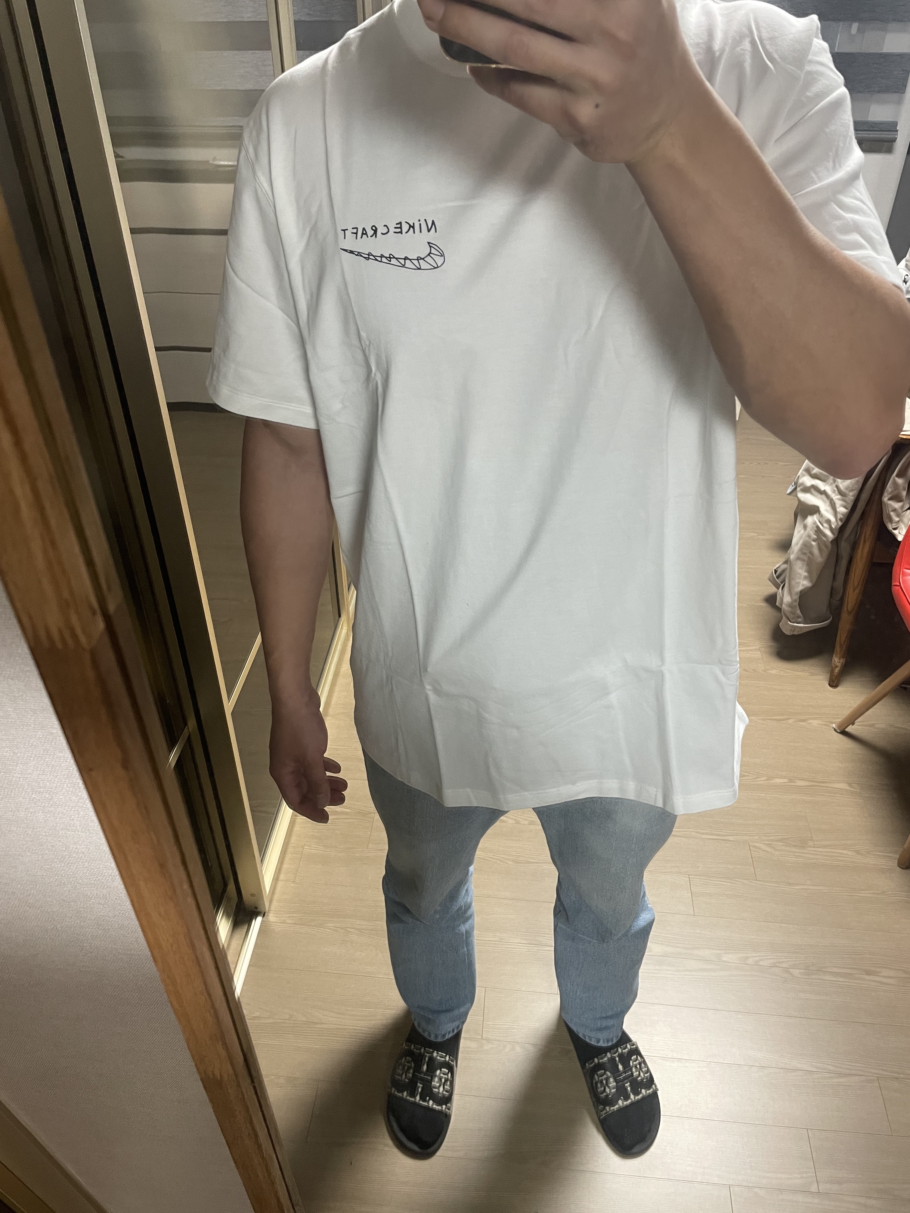 Nike x Tom Sachs Nikecraft Studio T-Shirt White 착용 스타일