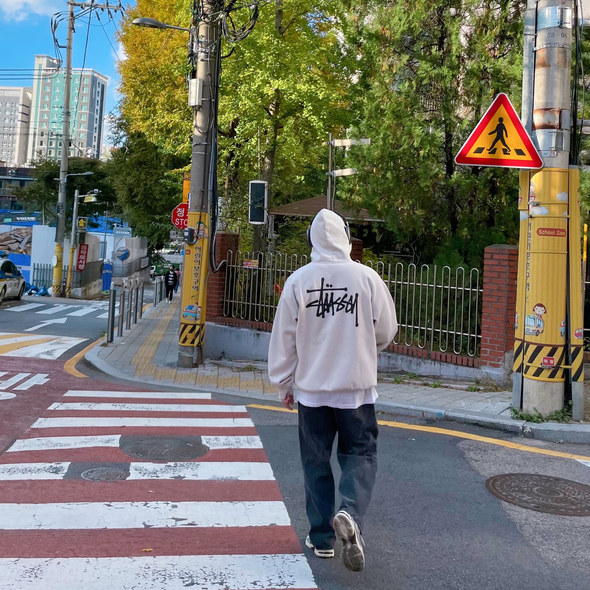 Stussy Basic Stussy Hoodie Smoke 2022, Apple AirPods Max Lightning Space Gray (Korean Ver.) 착용 스타일 - 4