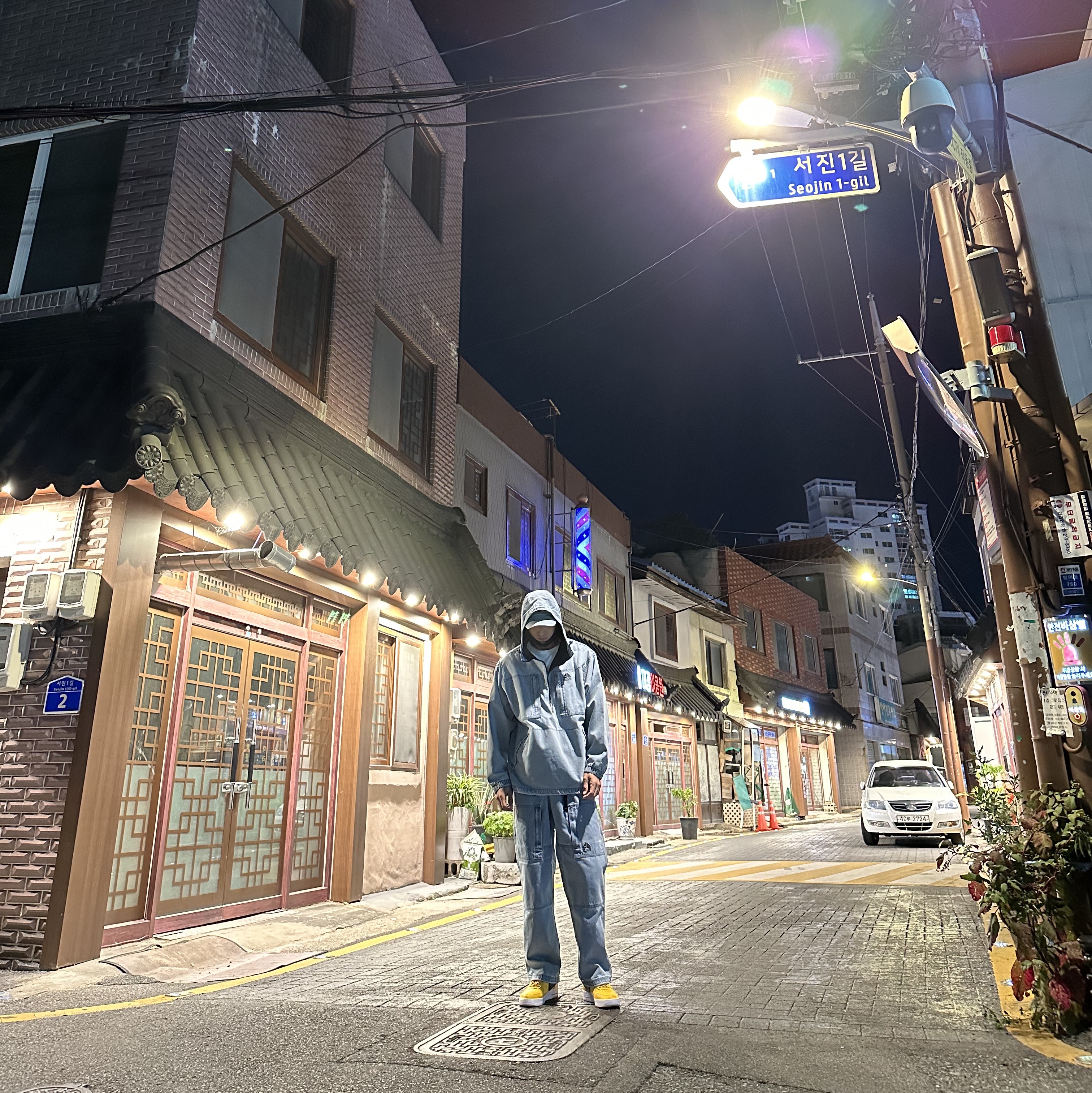 Supreme x Nike ACG Denim Pullover Washed Blue - 22FW, Supreme x Nike ACG Belted Denim Pants Washed Blue - 22FW 착용 스타일 - 3