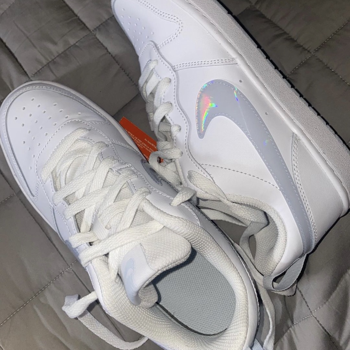 (GS) Nike Court Borough 2 White Aura 착용 스타일