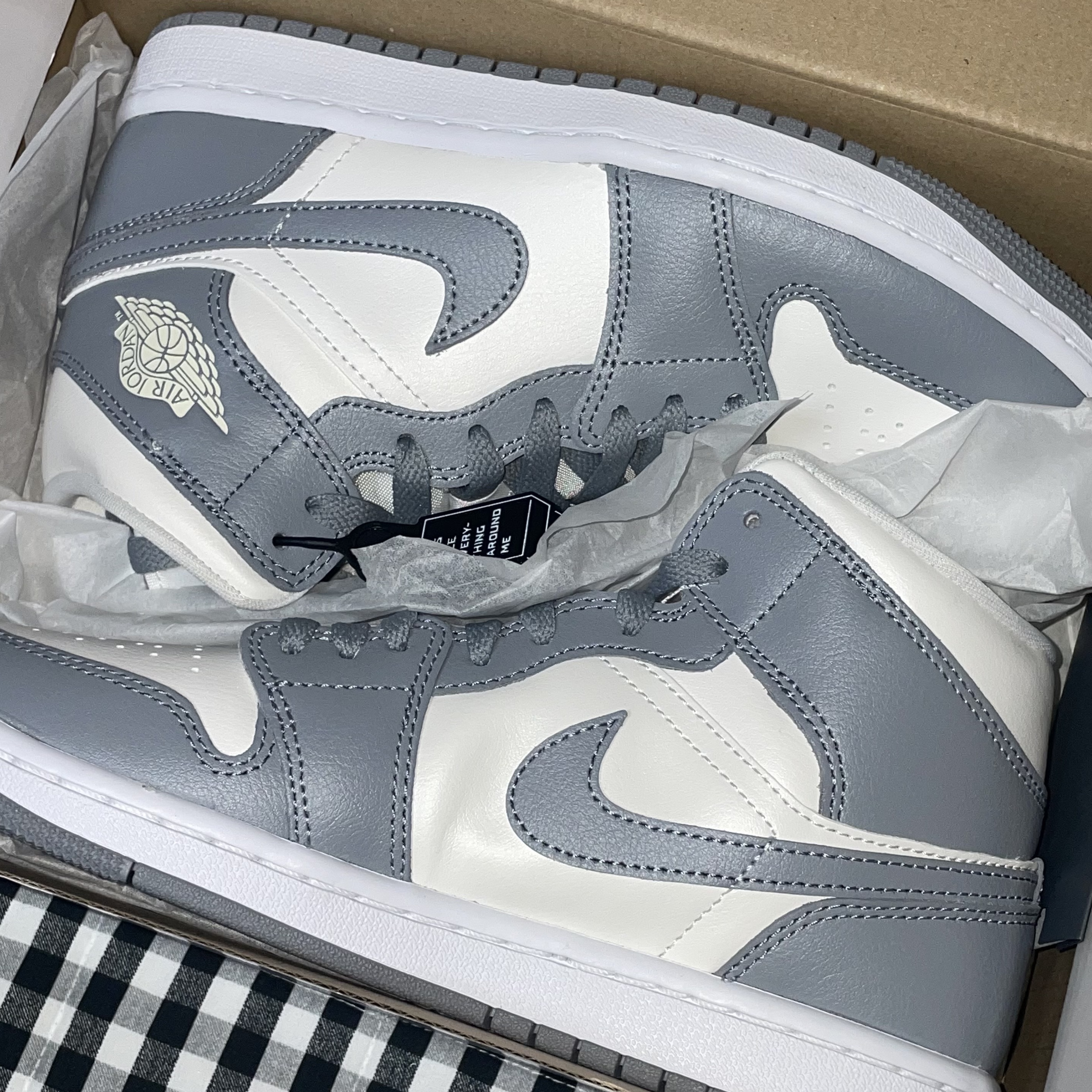 (W) Jordan 1 Mid Sail Stealth 착용 스타일 - 2