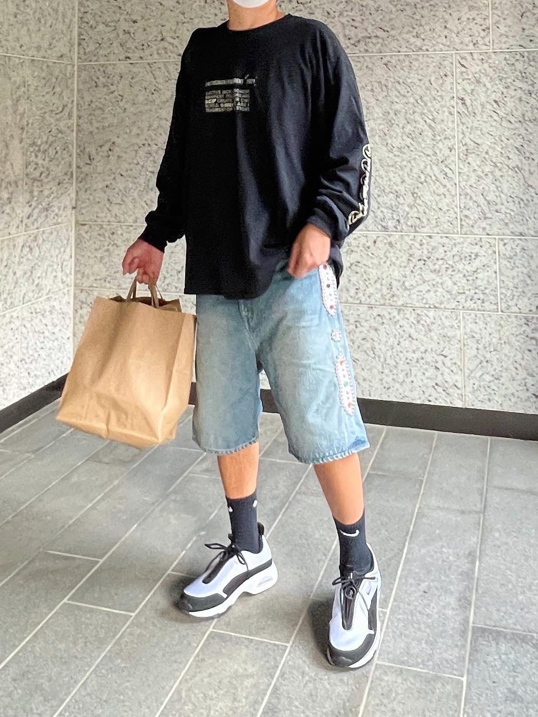 Nike x Comme des Garcons Homme Plus Air Max Sunder SP White Black 착용 스타일 - 2