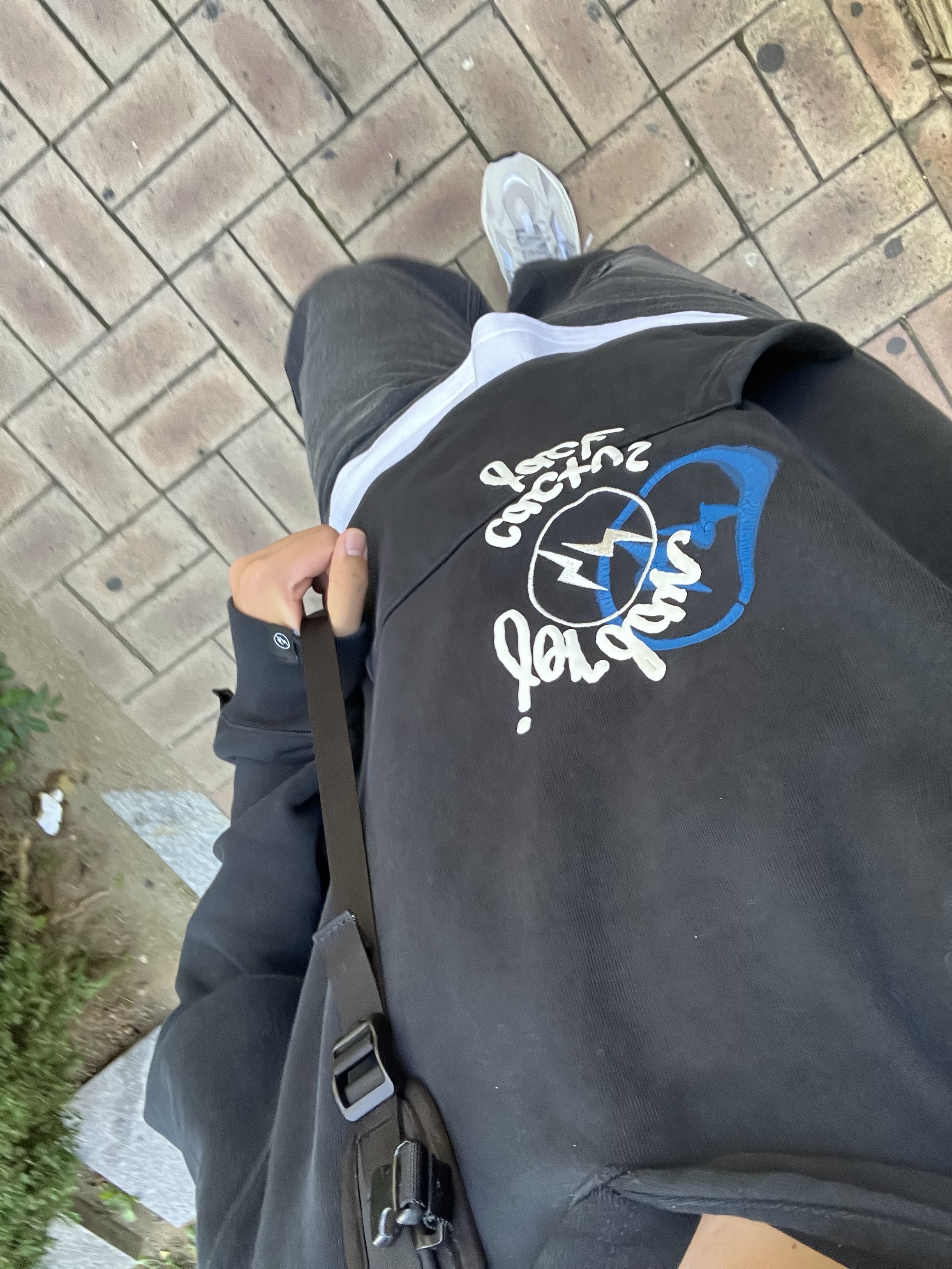Jordan x Travis Scott x Fragment Hoodie Black (DJ0615-010), Jordan x Travis Scott x Fragment Hoodie Black (DJ0616-010) 착용 스타일