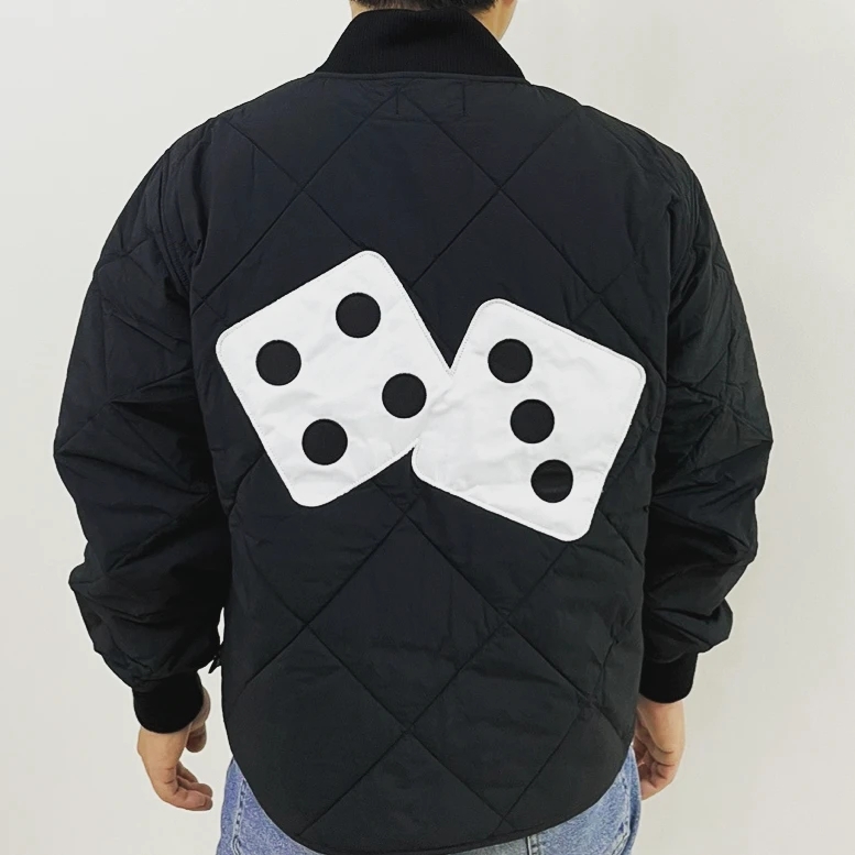Stussy Dice Quilted Liner Jacket Black 착용 스타일 - 1