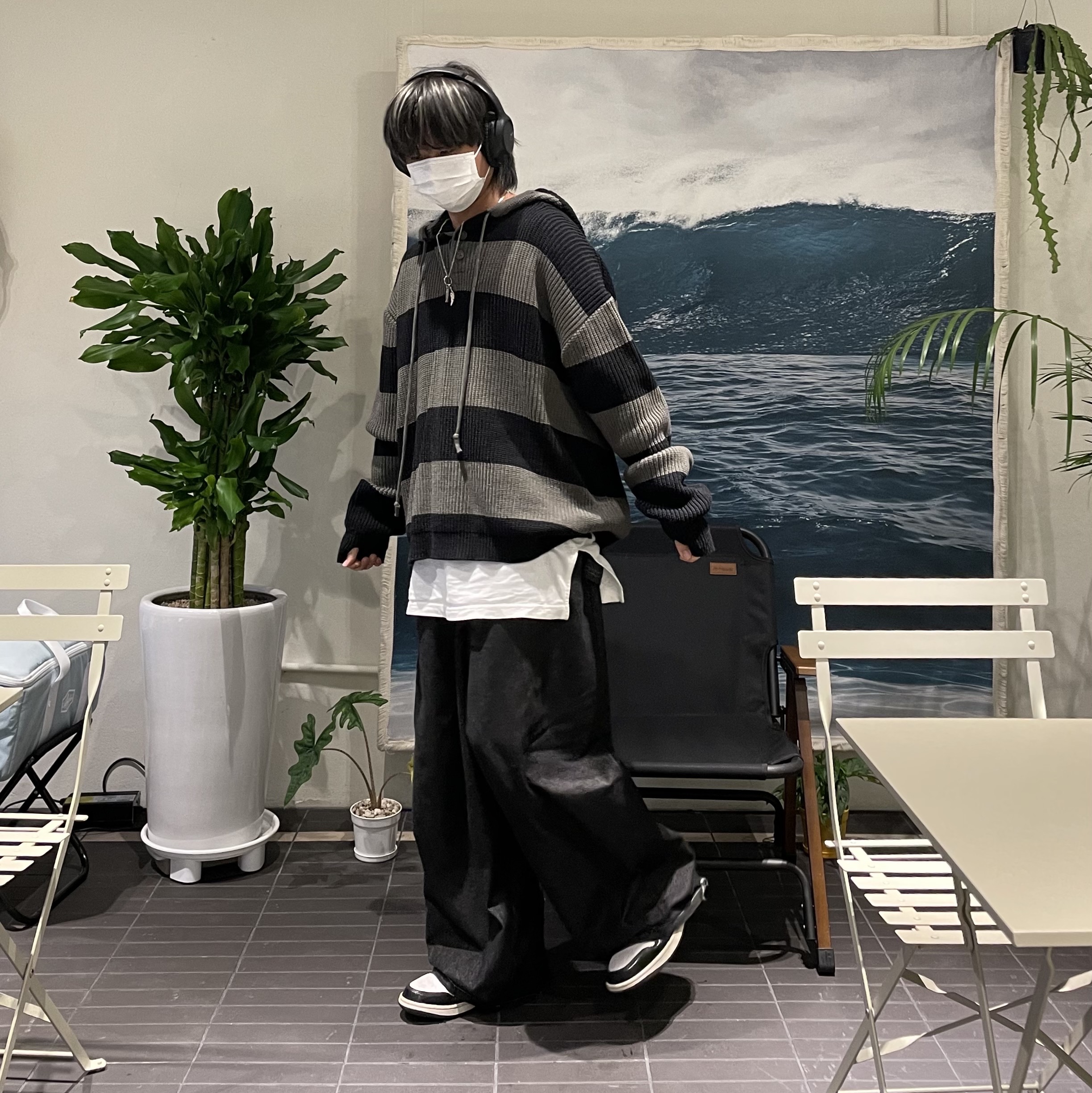 Jordan 1 Mid SE ASW Black 착용 스타일 - 1