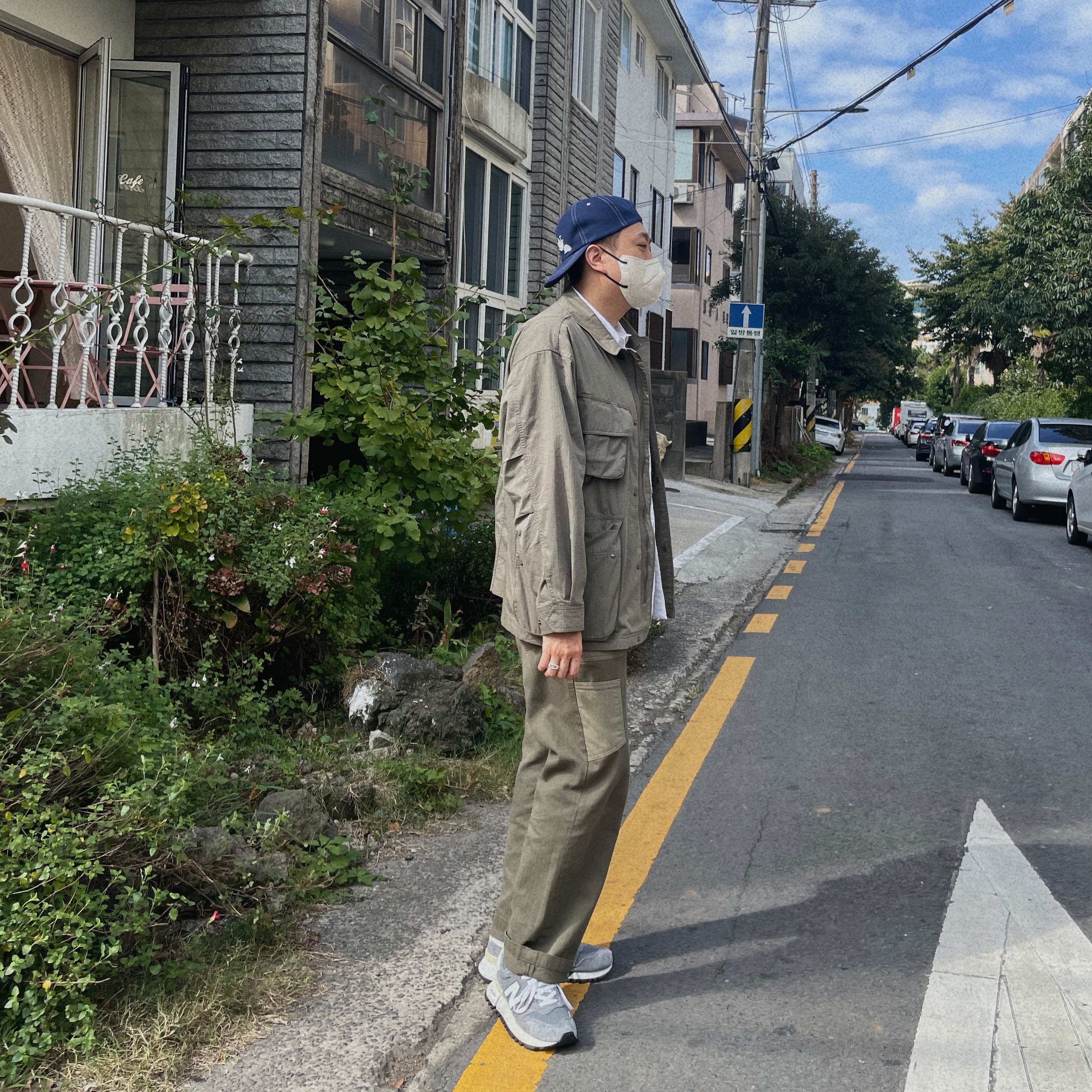 New Balance x Tokyo Design Studio R_C 1300 Grey Teal 착용 스타일