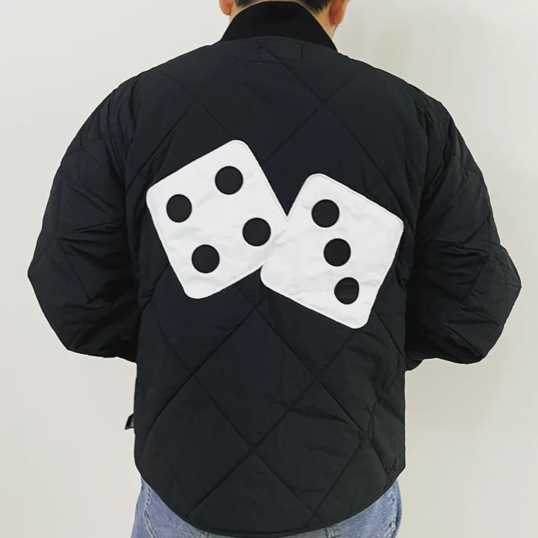 Stussy Dice Quilted Liner Jacket Black 착용 스타일 - 2