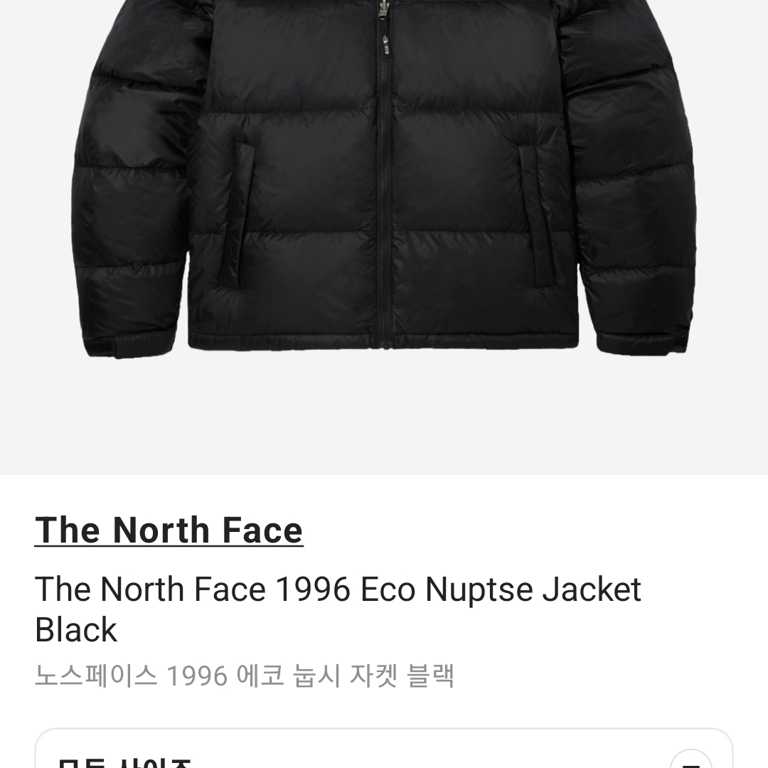 The North Face 1996 Eco Nuptse Jacket Black 착용 스타일
