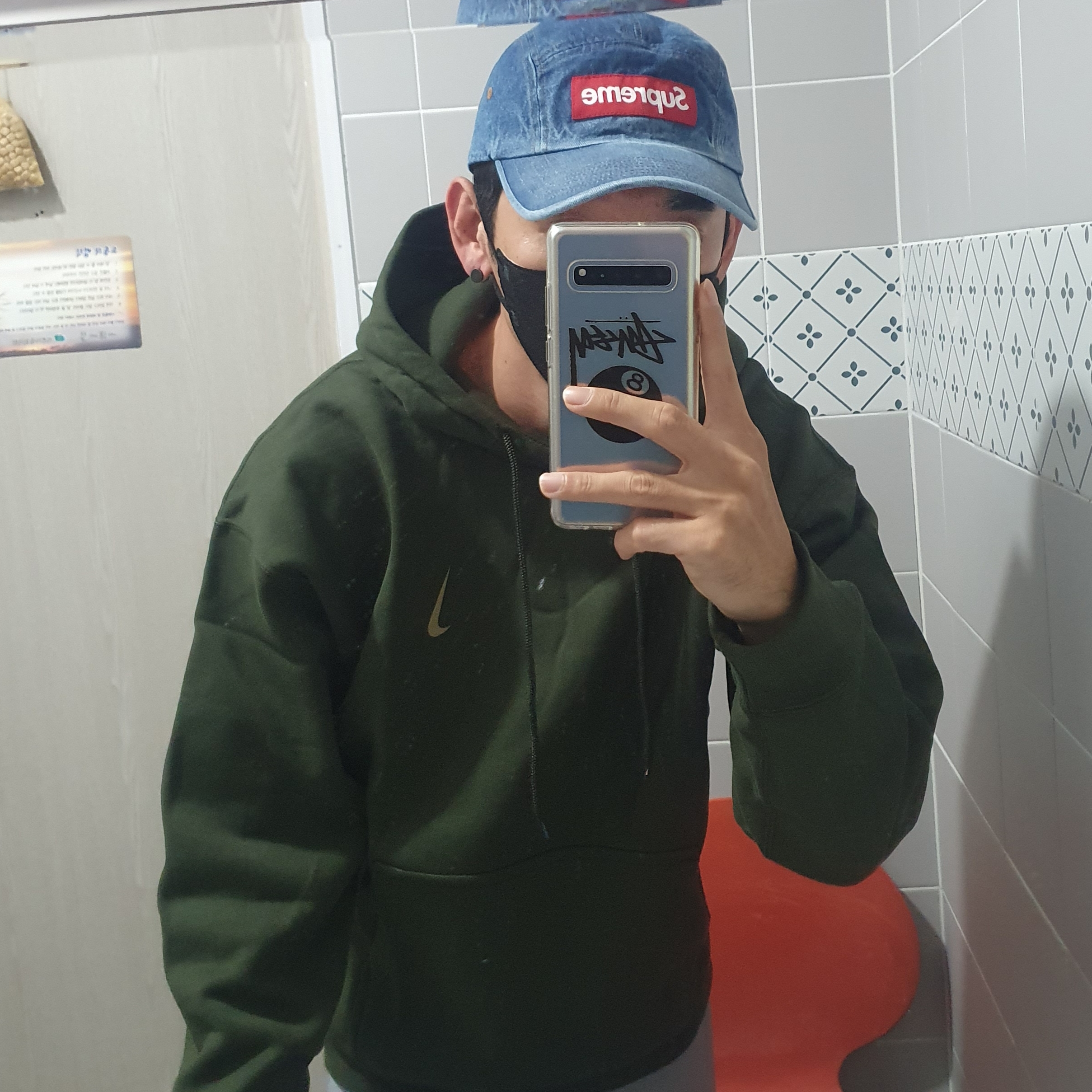 Nike x Billie Eilish NRG Fleece Hoodie Sequoia - Asia 착용 스타일 - 2
