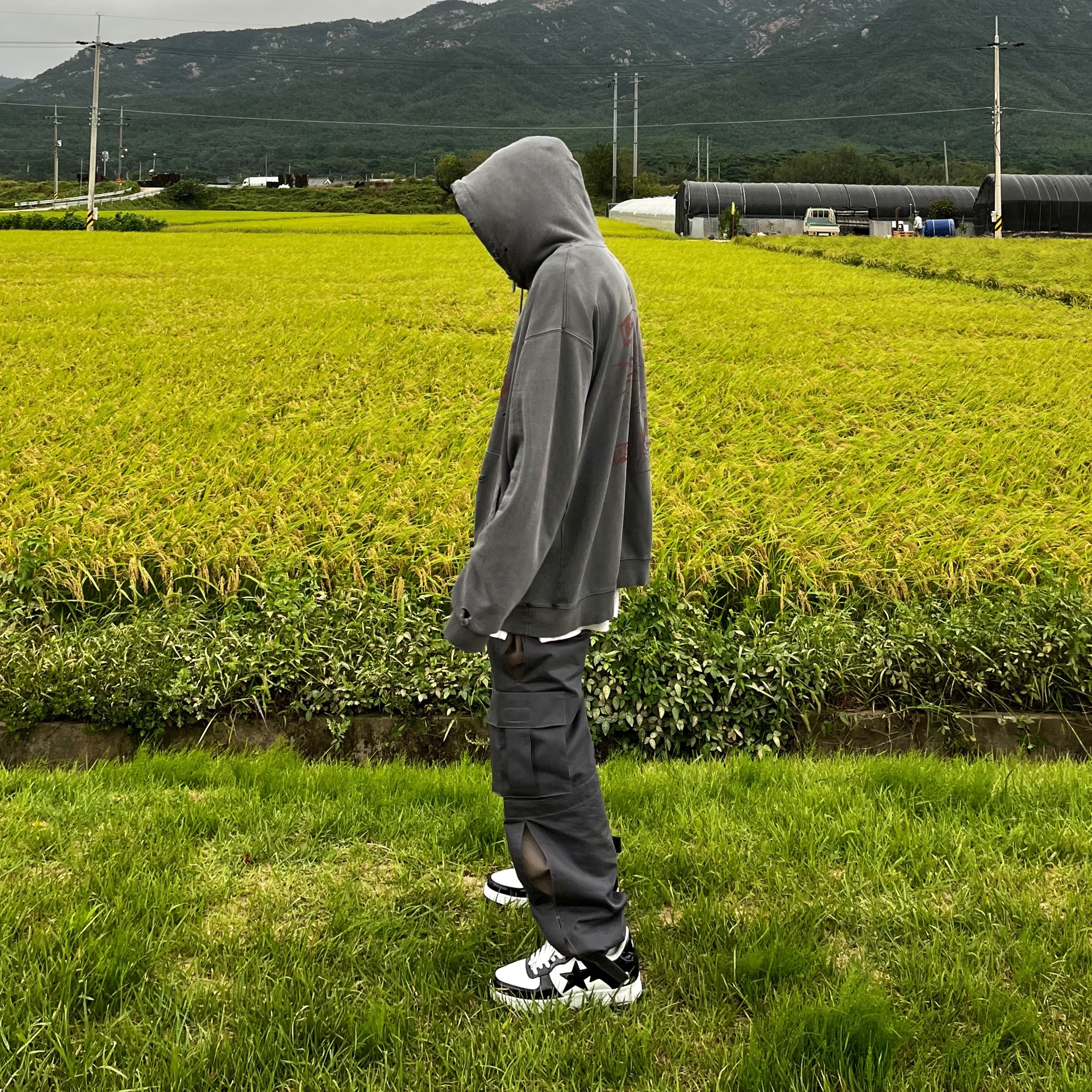 BAPE Bape Sta Low Black White 착용 스타일 - 3