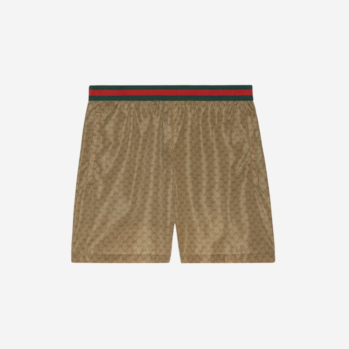 Gucci GG Nylon Swim Shorts Camel Ebony 상세 이미지 1