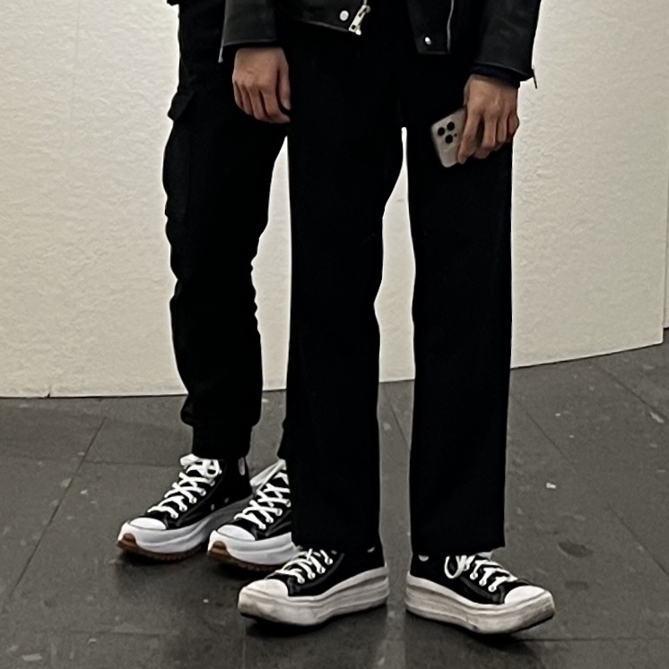 Converse Run Star Hike Hi Black White Gum 착용 스타일