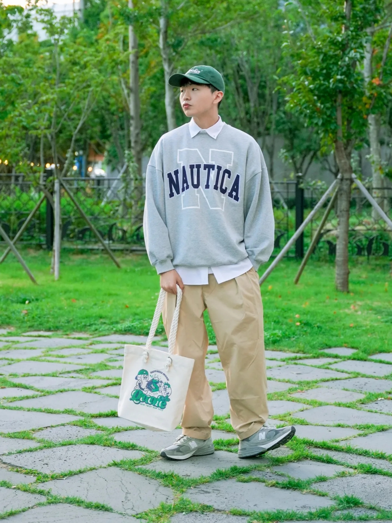 New Balance 993 Made in USA Grey - D Standard 착용 스타일 - 2
