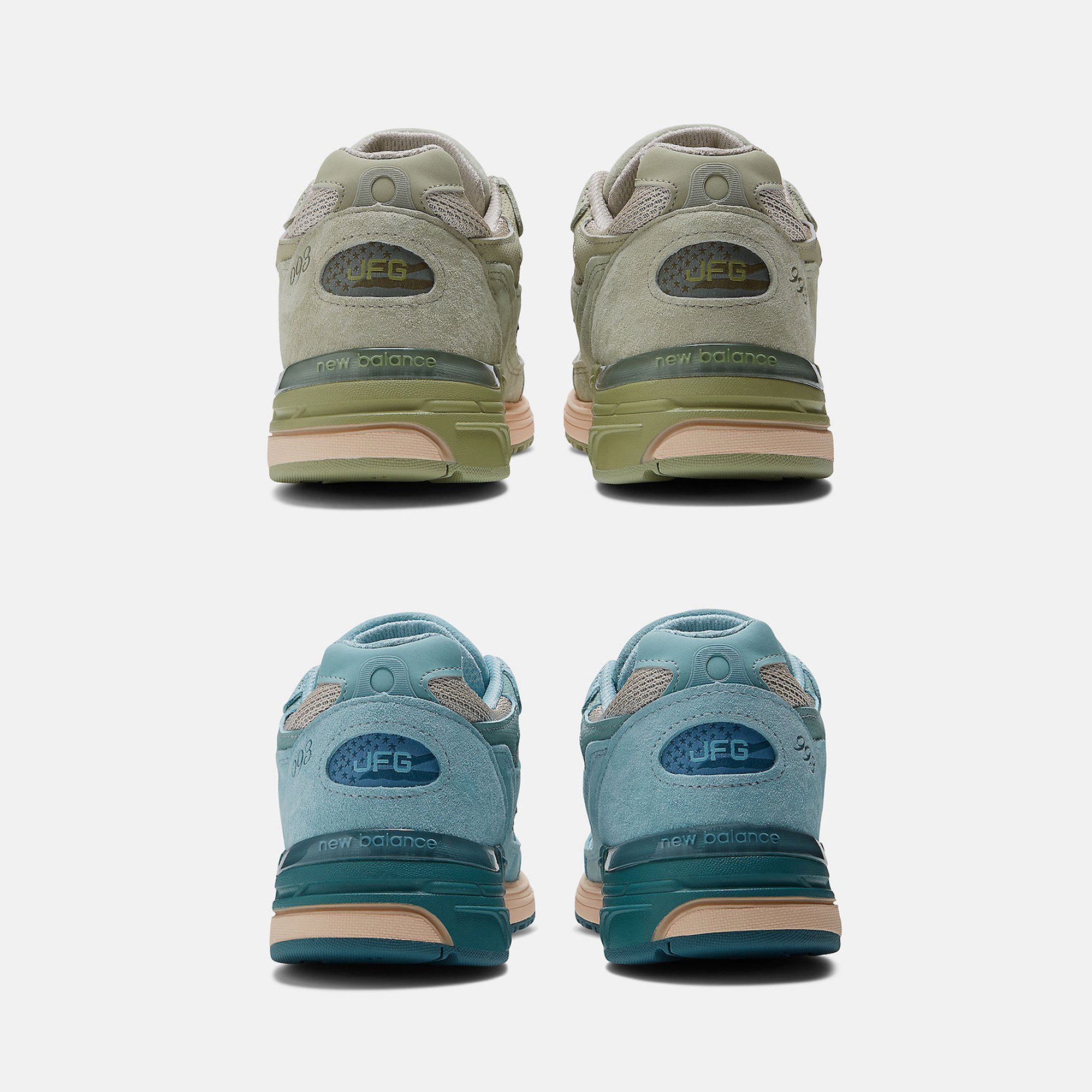 New Balance x Joe Freshgoods 993 Made in USA Arctic Blue, New Balance x Joe Freshgoods 993 Made in USA Sage ์ฐฉ์ฉ ์คํ์ผ - 5