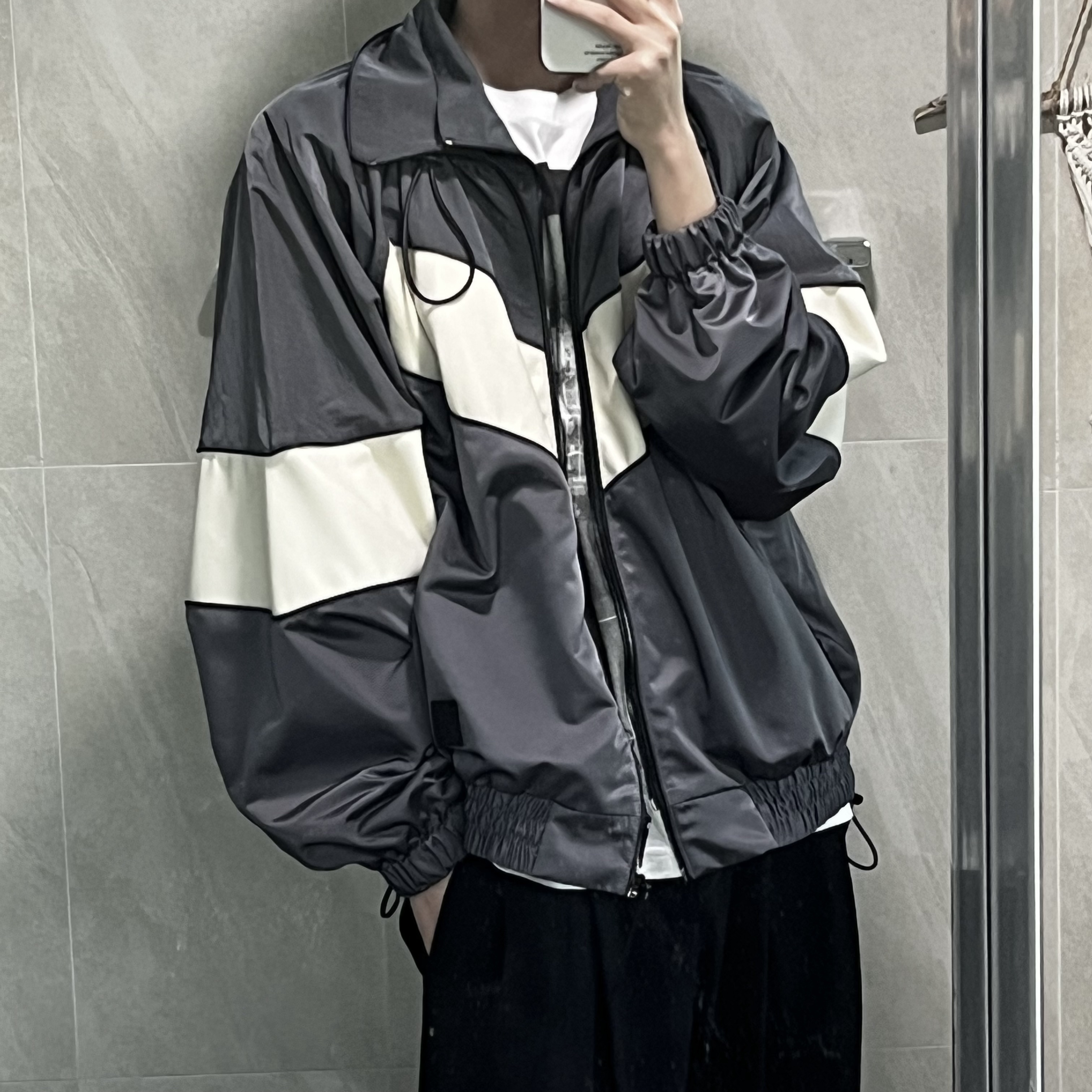 Ader Error Mem Jumper Grey 착용 스타일 - 4