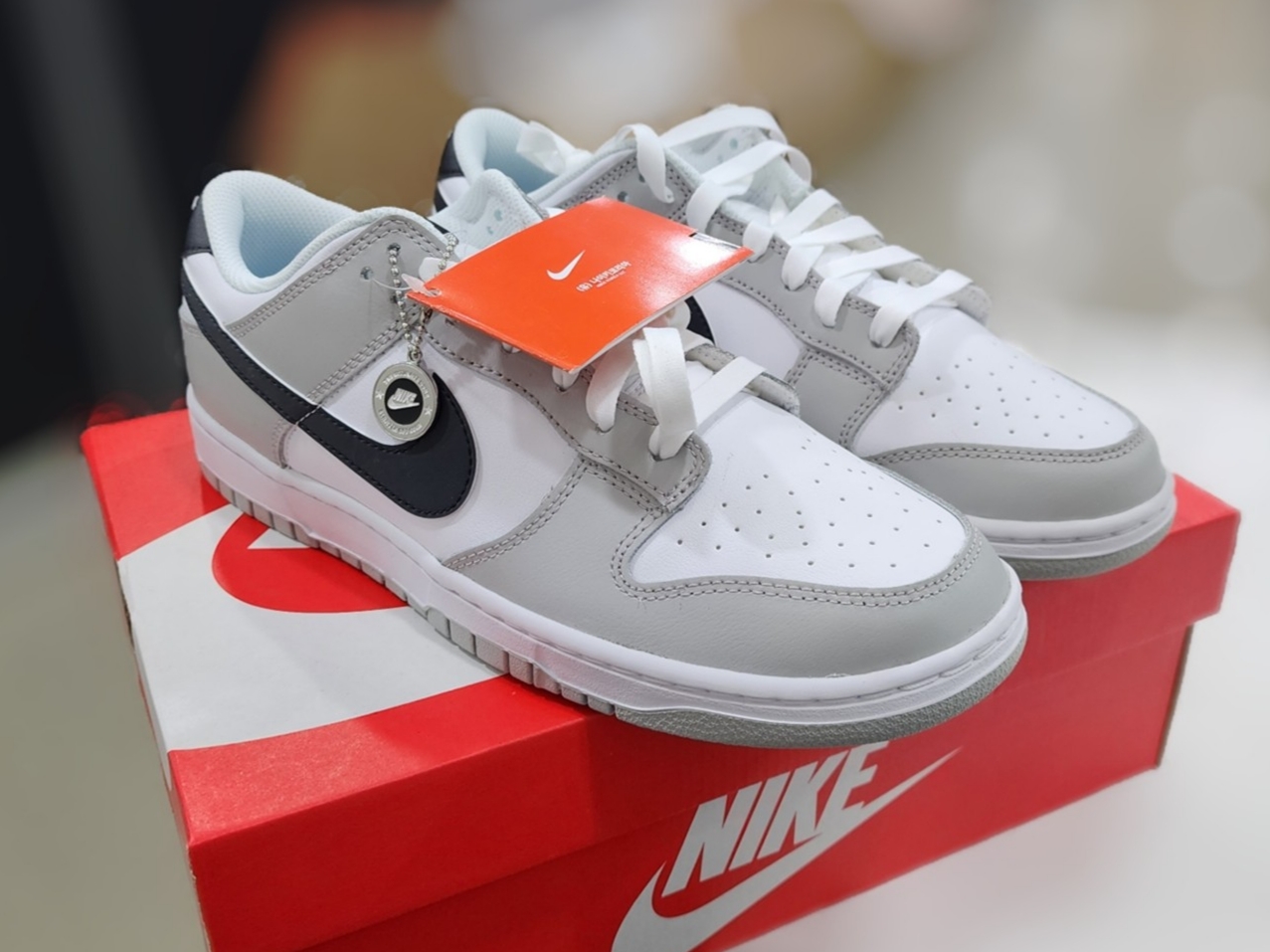 Nike Dunk Low Retro SE Jackpot Grey Fog 착용 스타일 - 1